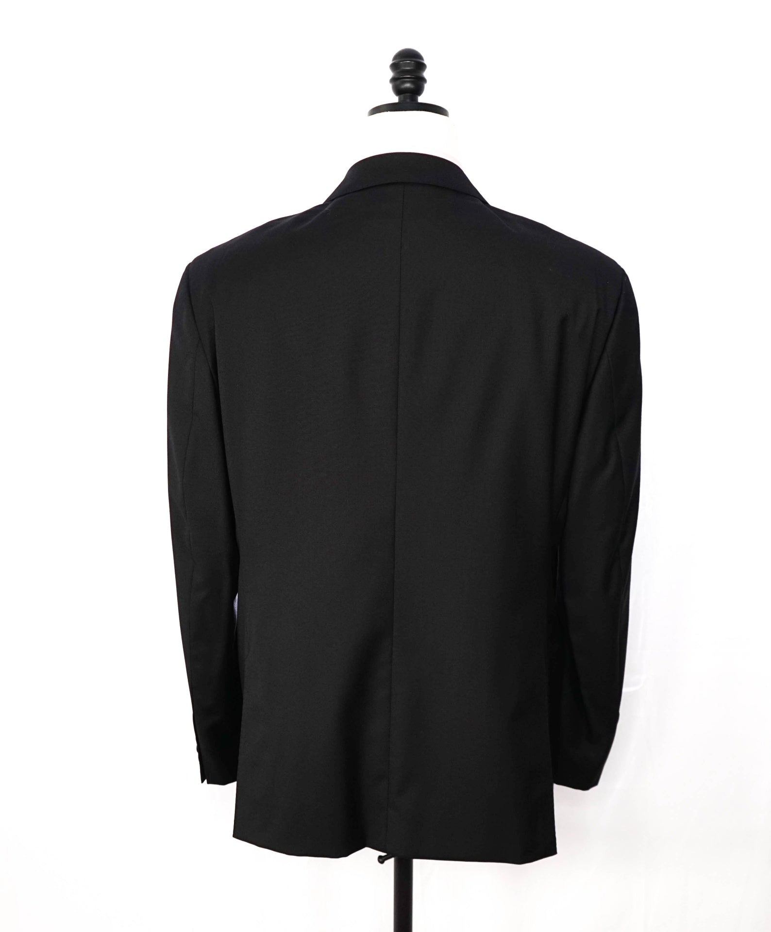 $1,495 EMPORIO ARMANI - Solid Black 130's Wool Blazer - 48R