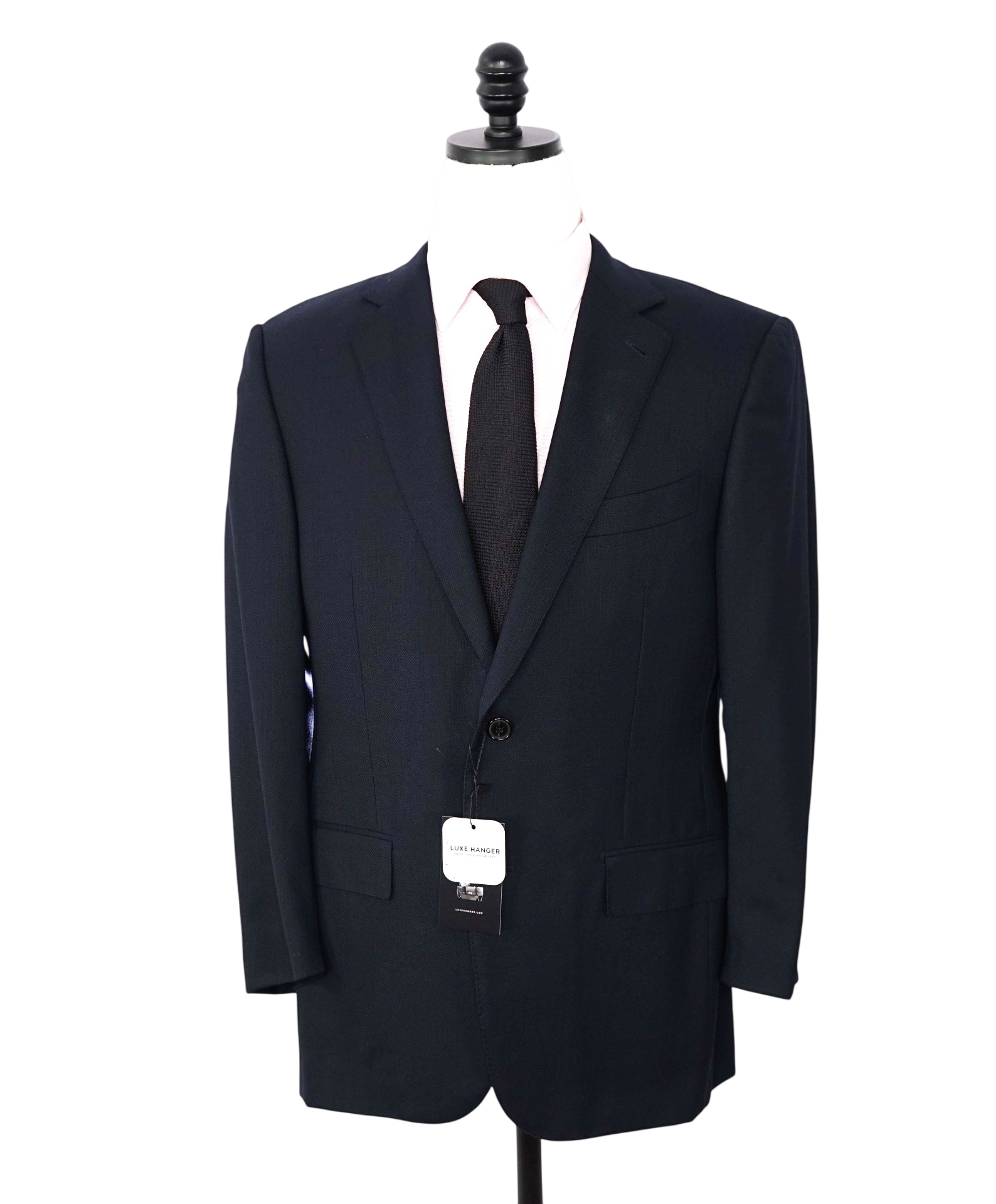 $2,595 ZEGNA - Navy Textured "COOL EFFECT" Wool Blazer - 40S