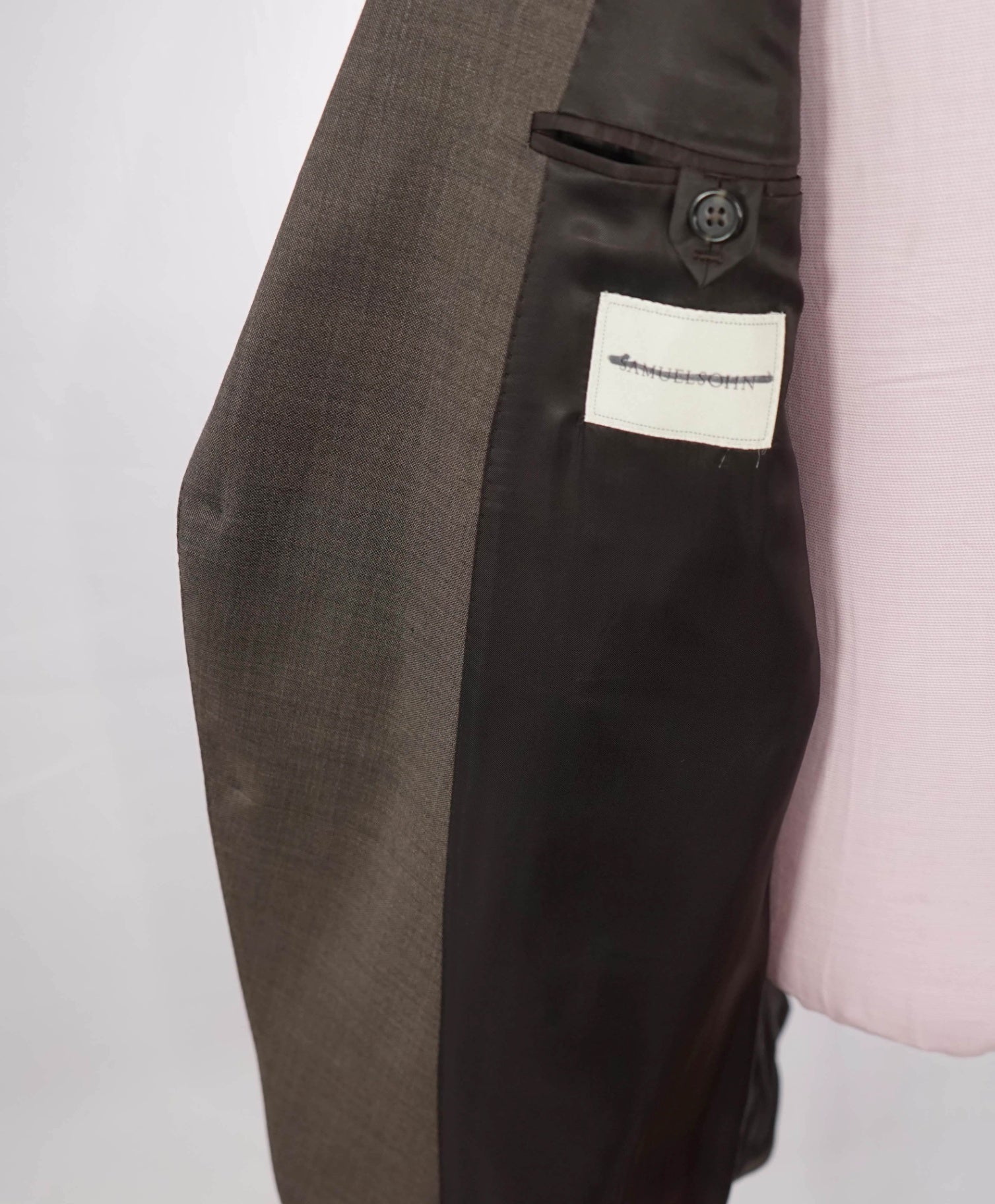 $995 SAMUELSOHN - Brown Wool Blazer - 44L