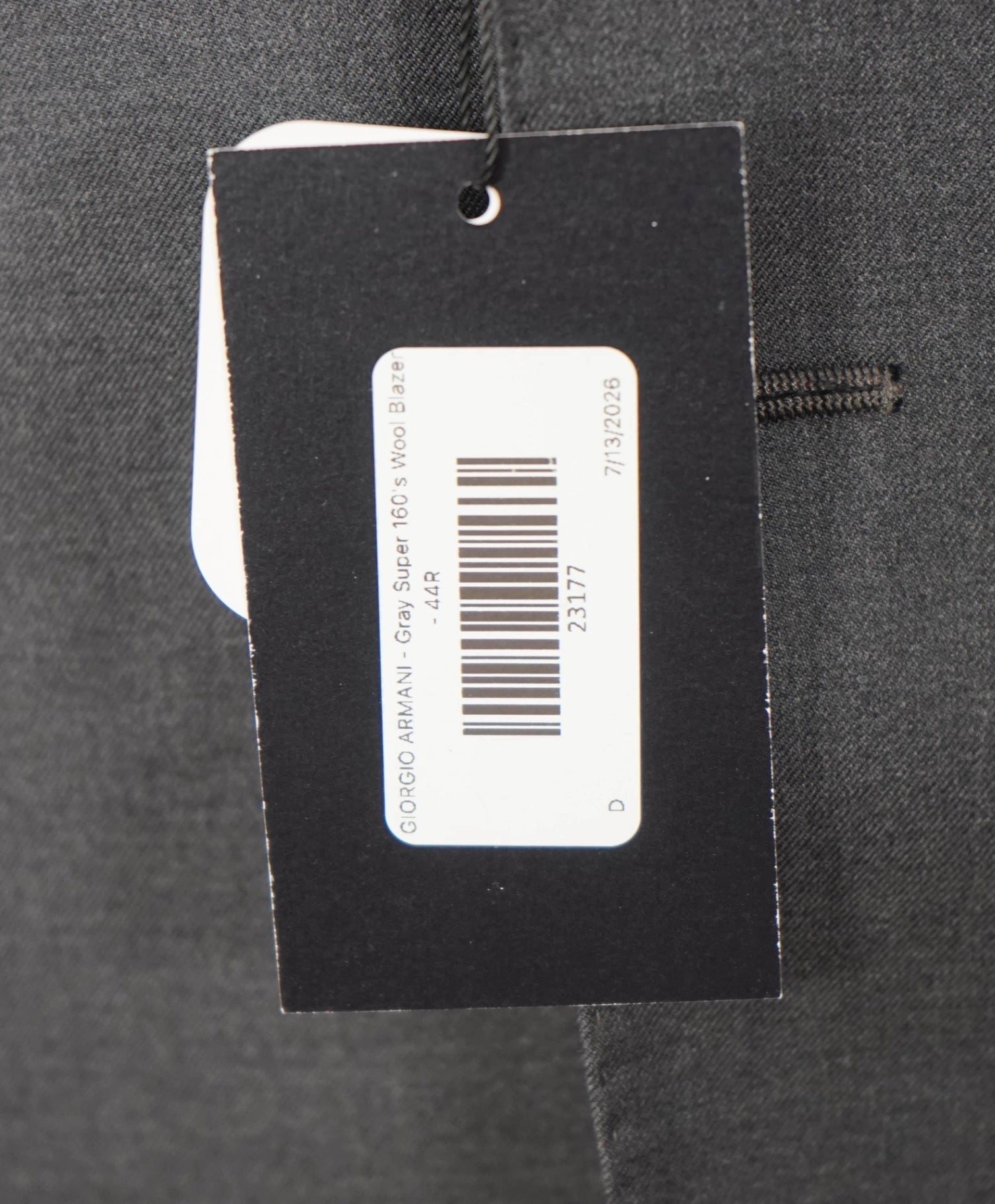 $2,595 GIORGIO ARMANI - Gray Super 160's Wool Blazer - 44R