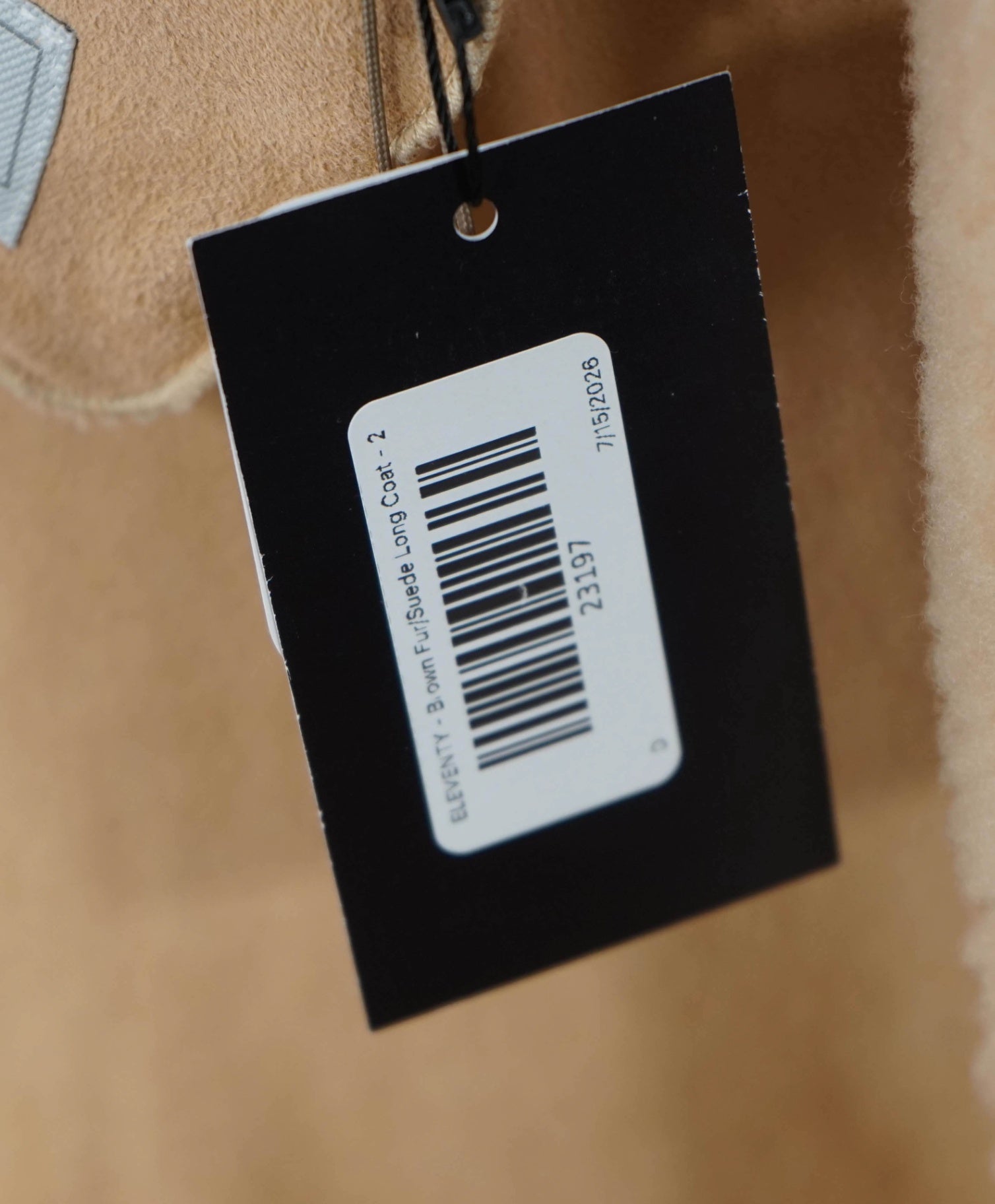 $6,695 ELEVENTY - Shearling Fur/Suede Long Coat - US 2 EU 40