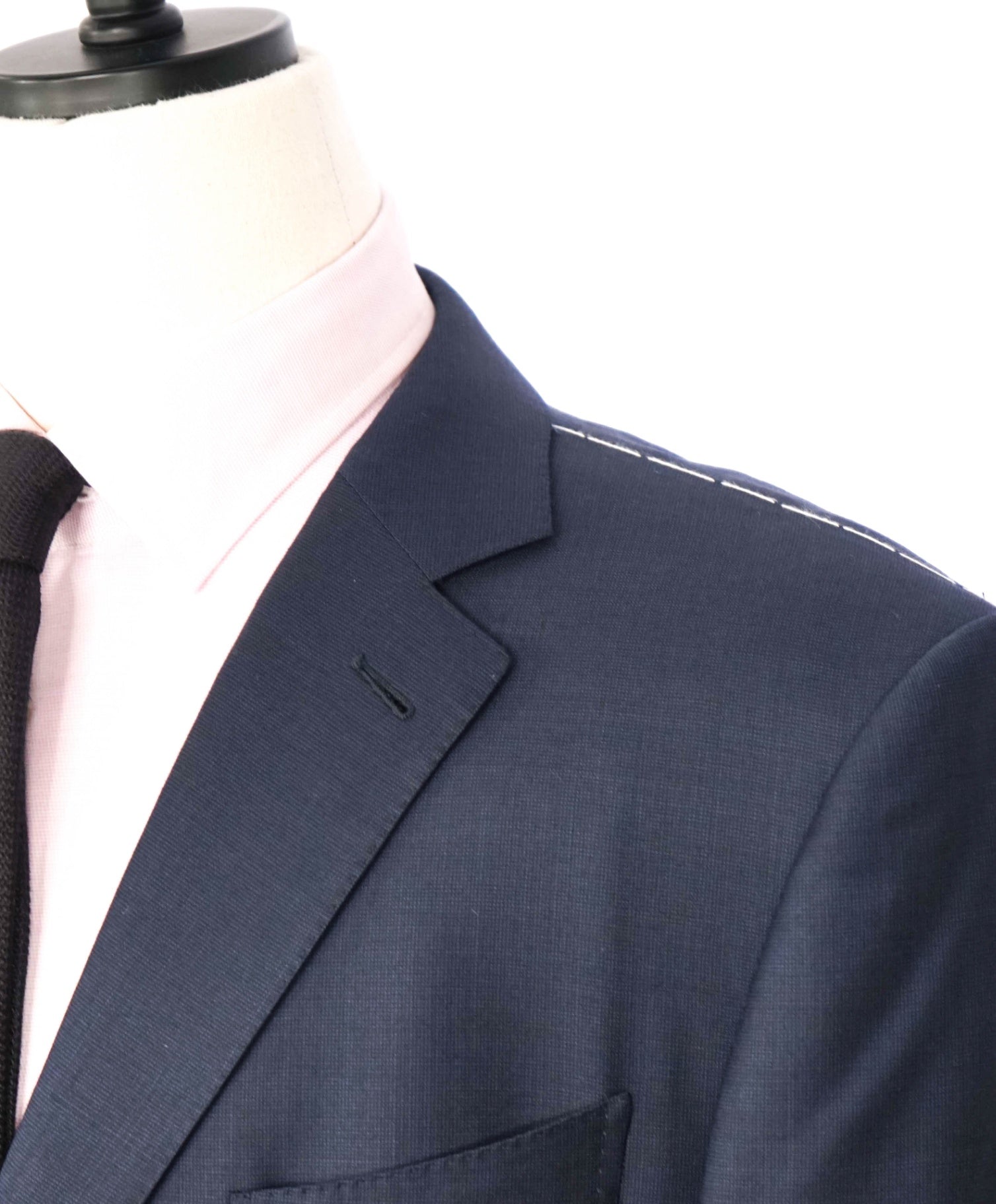 $3,450 ZEGNA - Navy Birdseye "TROFEO" Wool Blazer - 50R US
