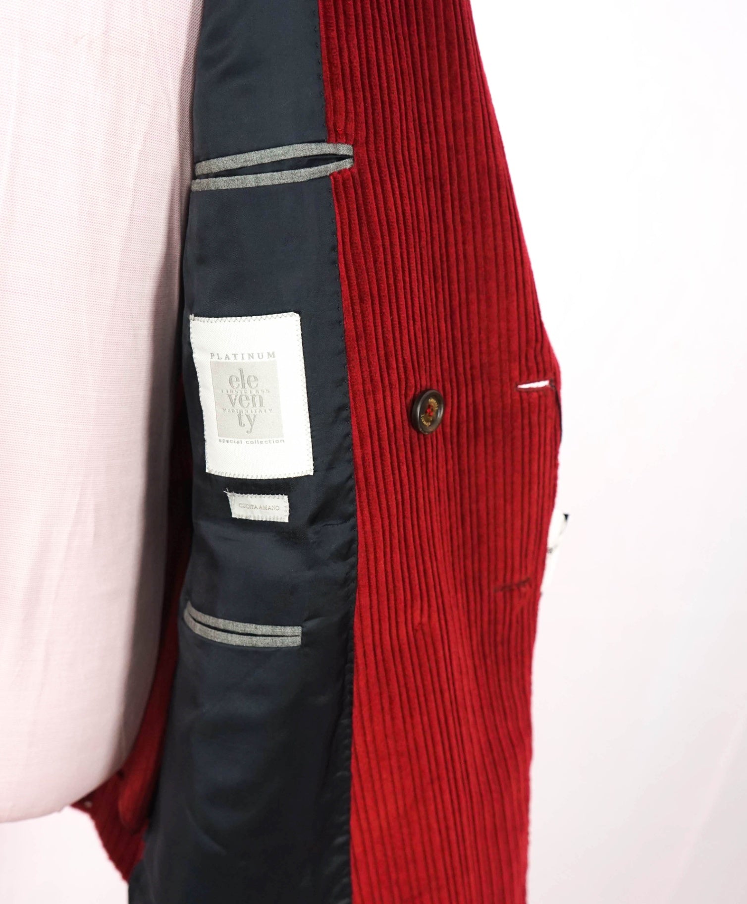 $2,195 ELEVENTY By ZEGNA -Corduroy Double Breasted Blazer - 40