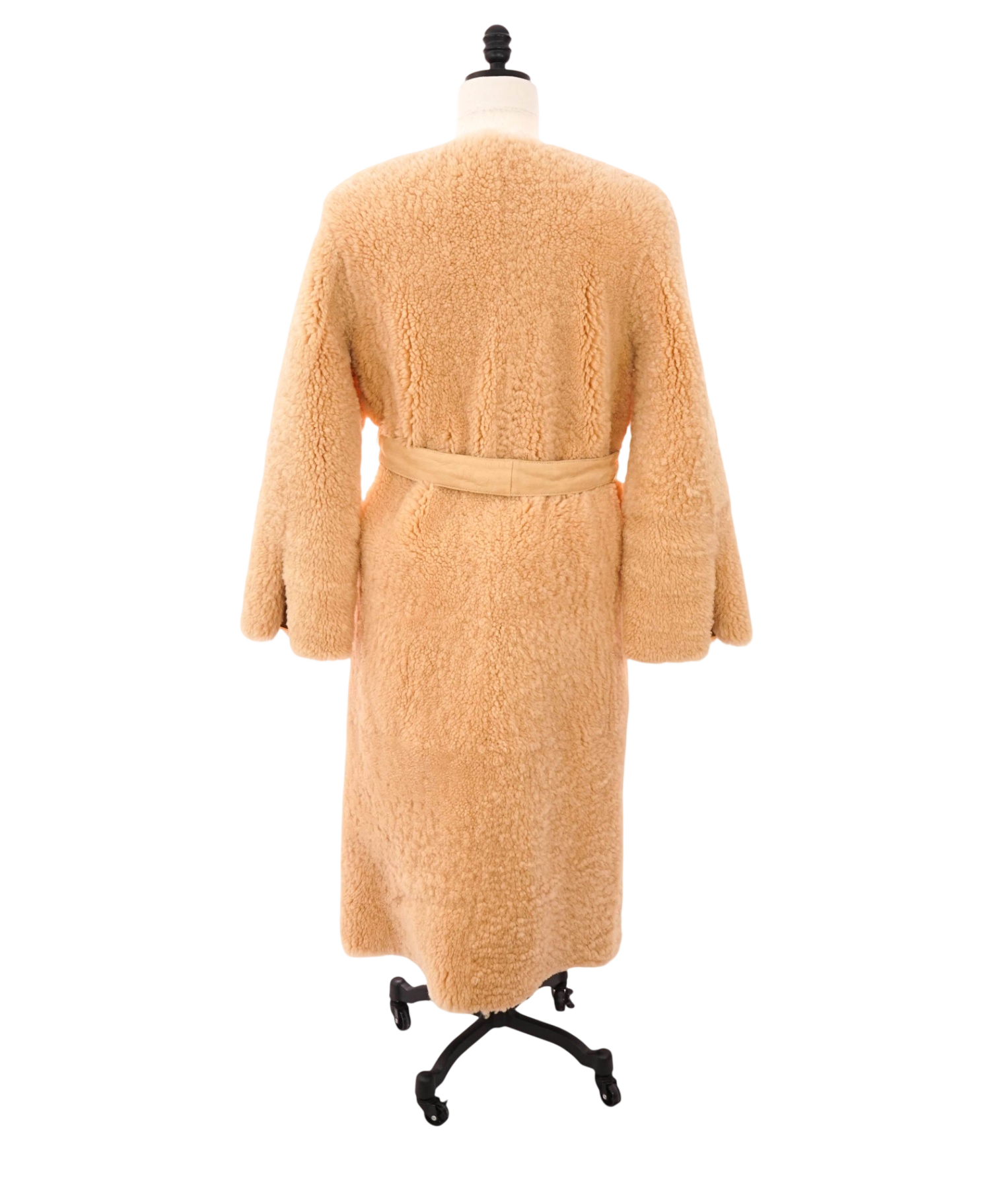 $6,695 ELEVENTY - Shearling Fur/Suede Long Coat - US 2 EU 40