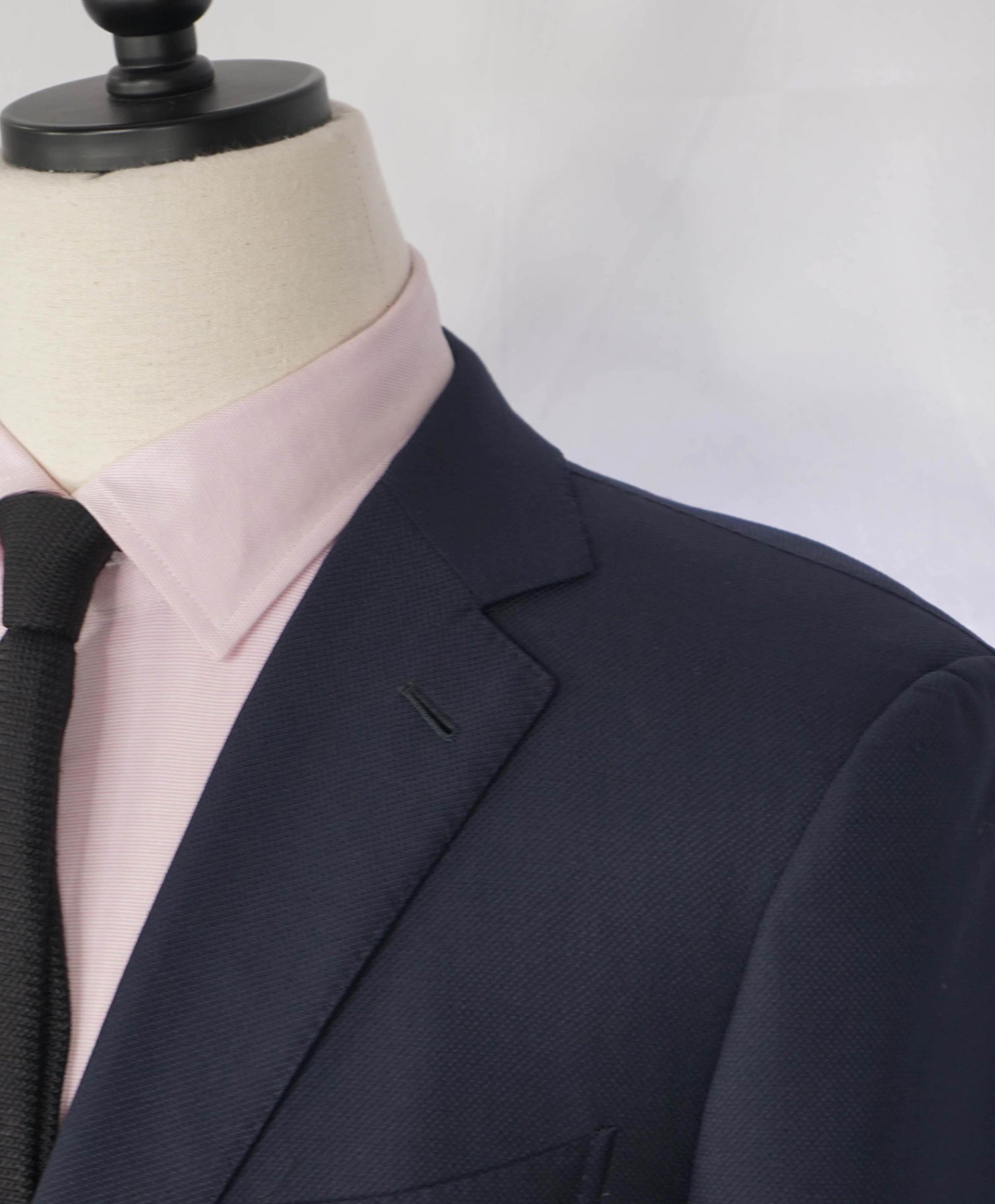 ZEGNA - Navy Blue Textured "COOL EFFECT" Wool Blazer - 42S