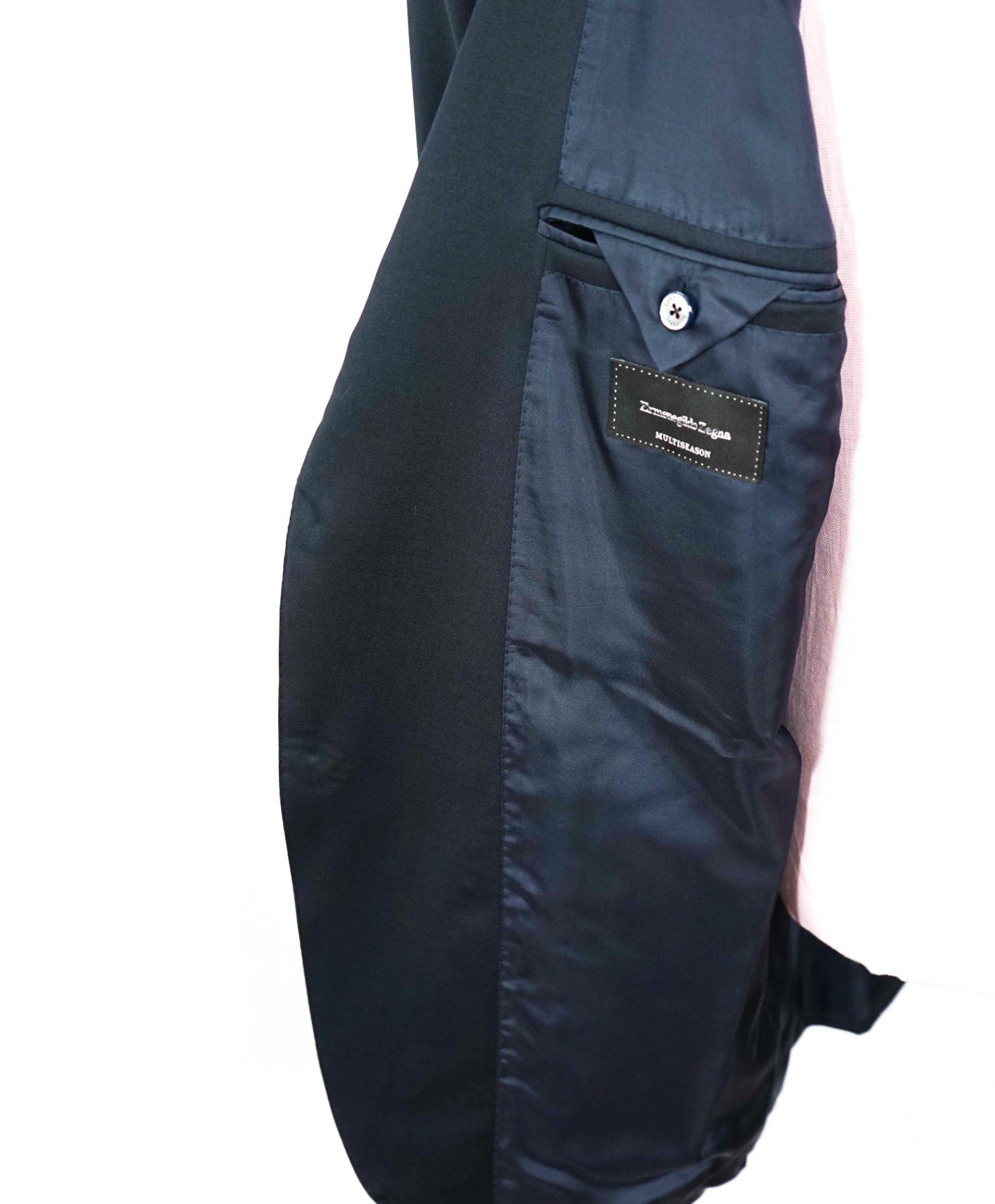 $2,895 ZEGNA - Navy Blue "MULTISEASON" Wool Blazer - 48R