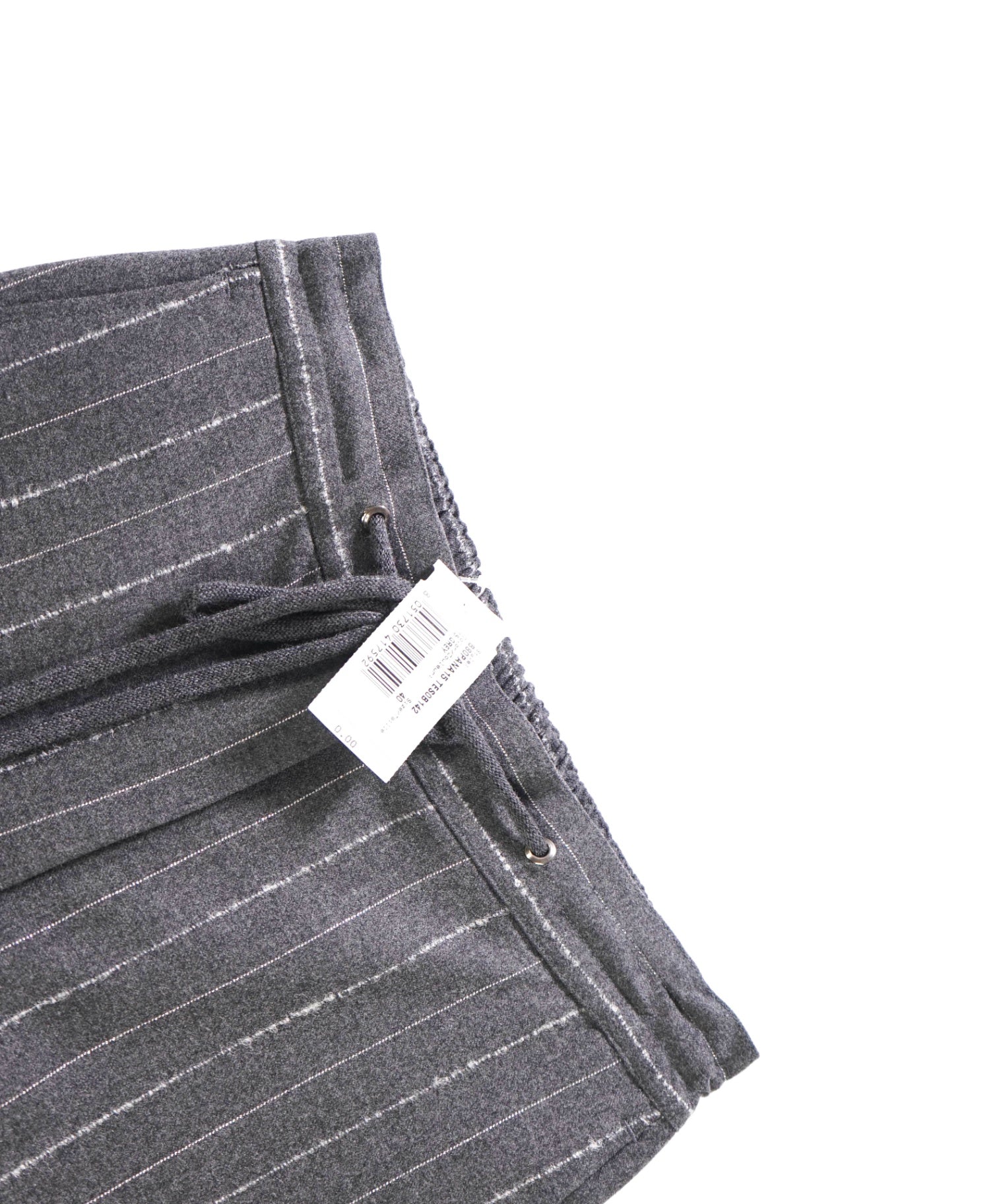 $1,895 ELEVENTY - Gray Stripe Flannel Wool Suit - 2 US