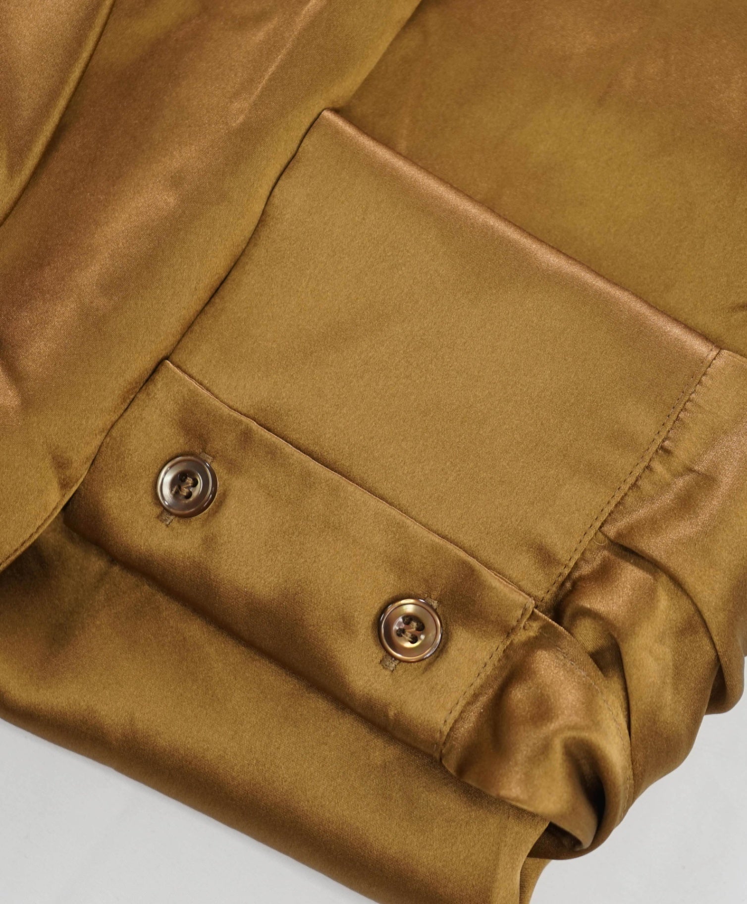 $790 ELEVENTY - Gold Silk Shirt - 2 US