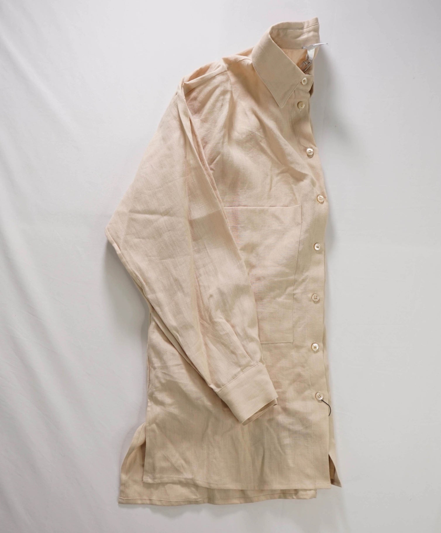 $89 ELEVENTY - Tan Linen Shirt - 2 US