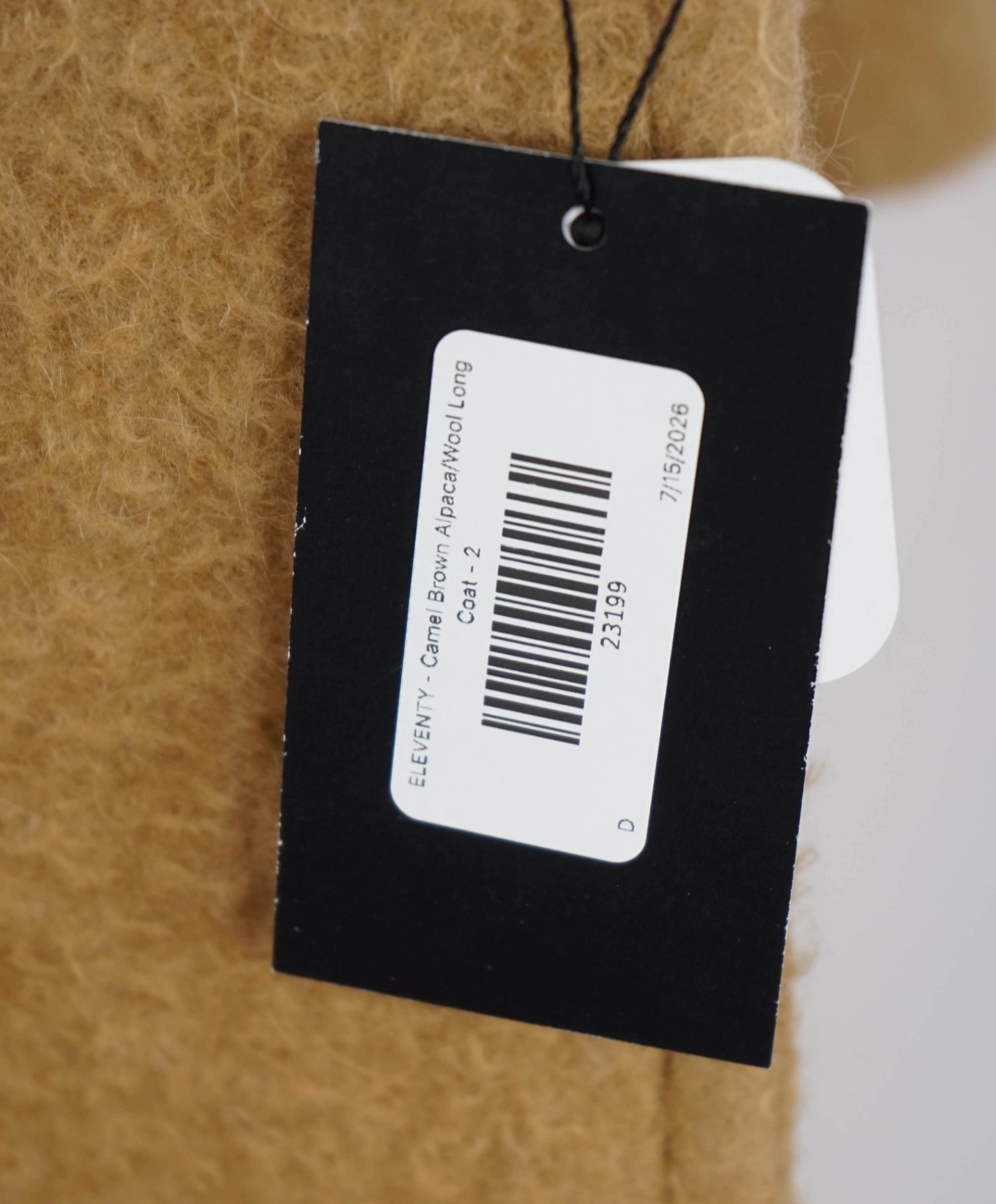 $3,295 ELEVENTY - Camel Alpaca/Wool Long Coat - 2 US 40 EU