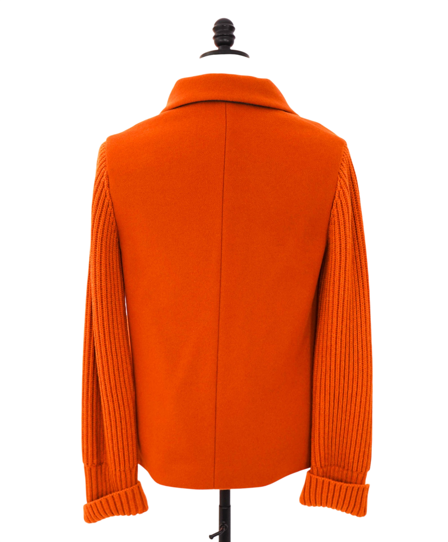 $1,195 ELEVENTY - Orange Wool/Polyamide Coat - 2 US
