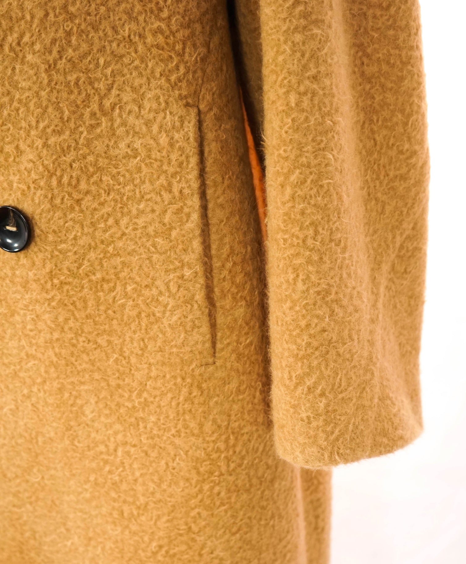$3,295 ELEVENTY - Camel Alpaca/Wool Long Coat - 2 US 40 EU