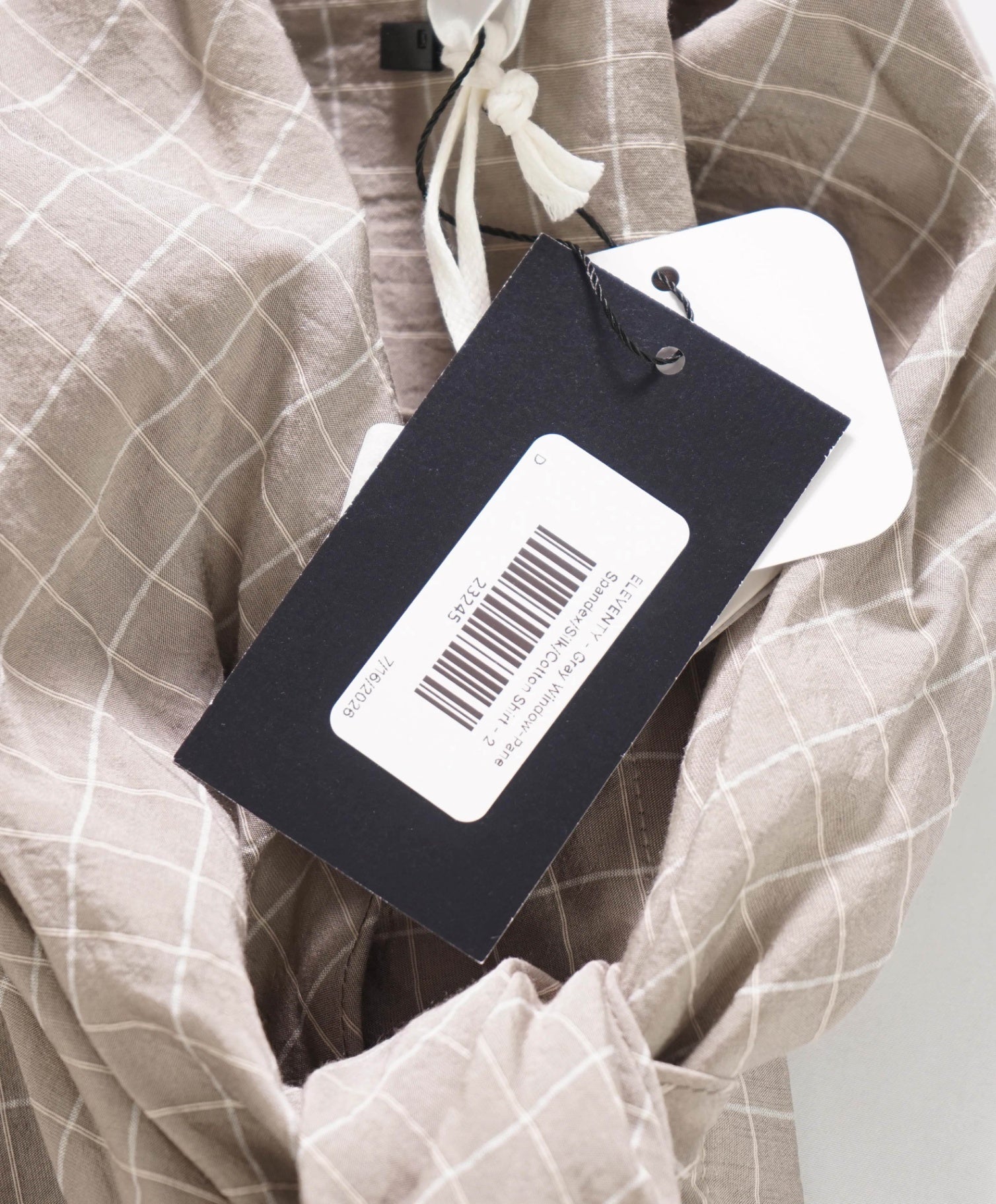 $495 ELEVENTY - Gray Spandex/Silk/Cotton Shirt - 2 US