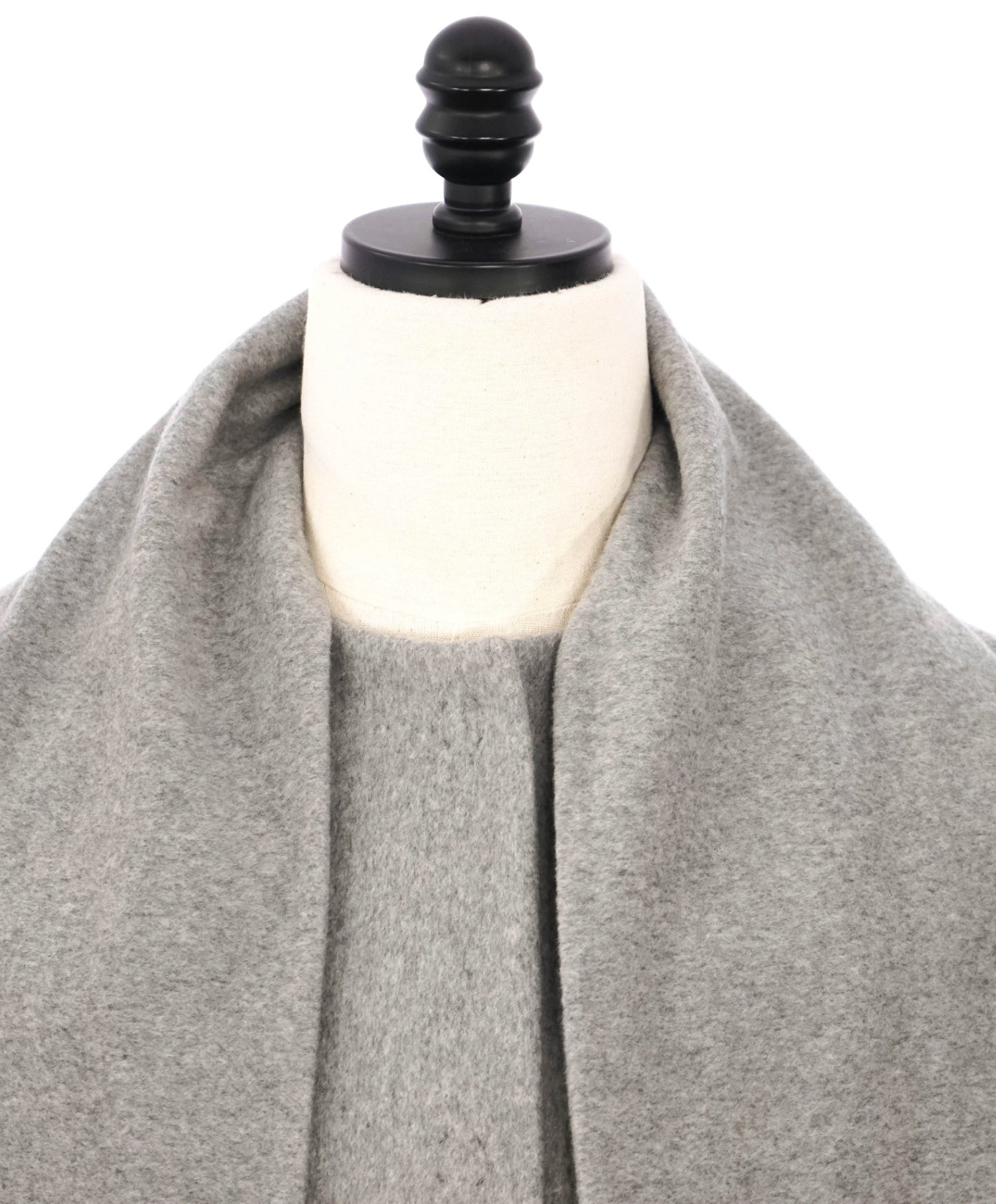 $1,195 ELEVENTY - Gray Scarf Neck Wool Coat - 8 US