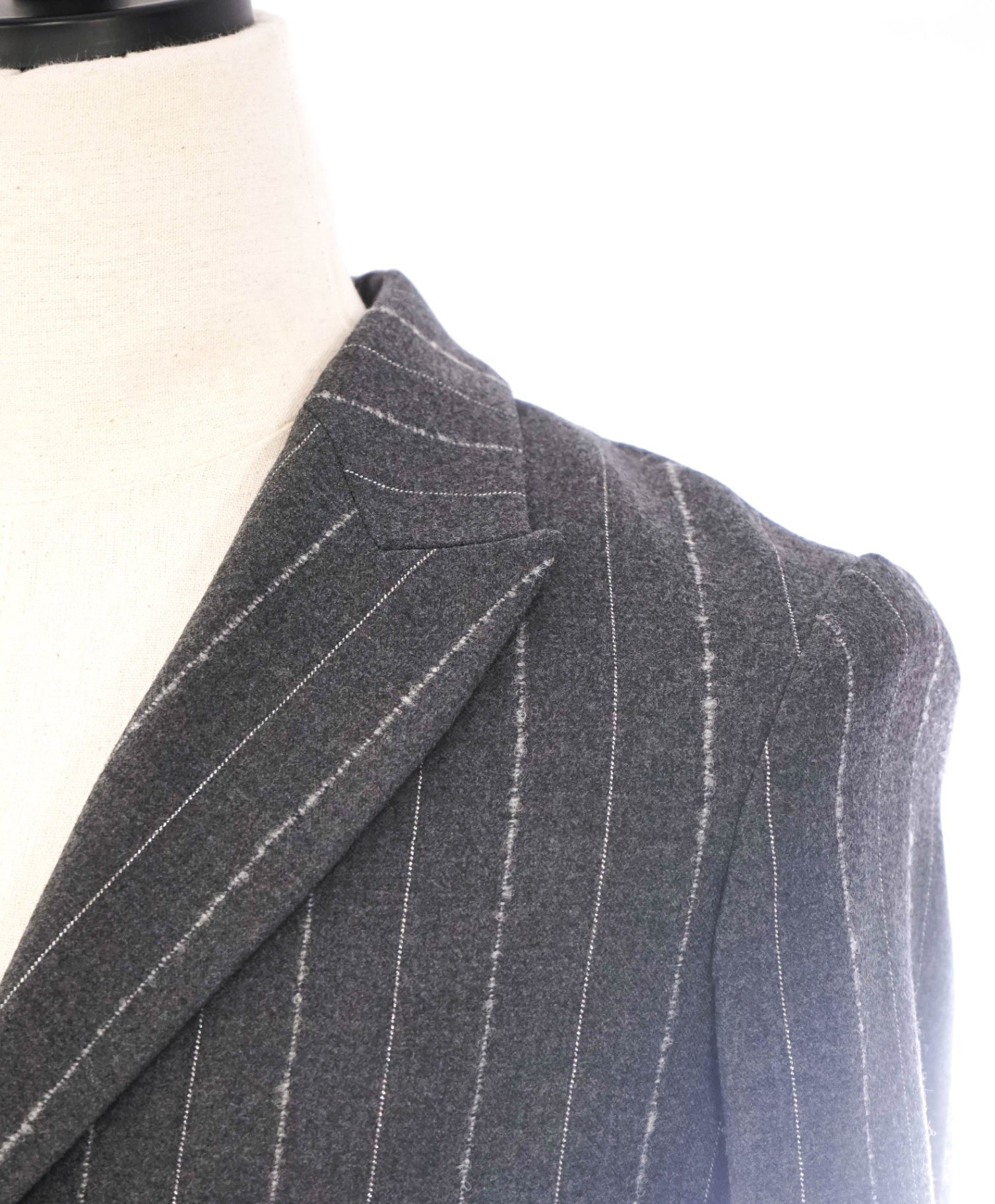 $1,195 ELEVENTY - Gray Flannel Wool/Elastane Blazer - 8 US