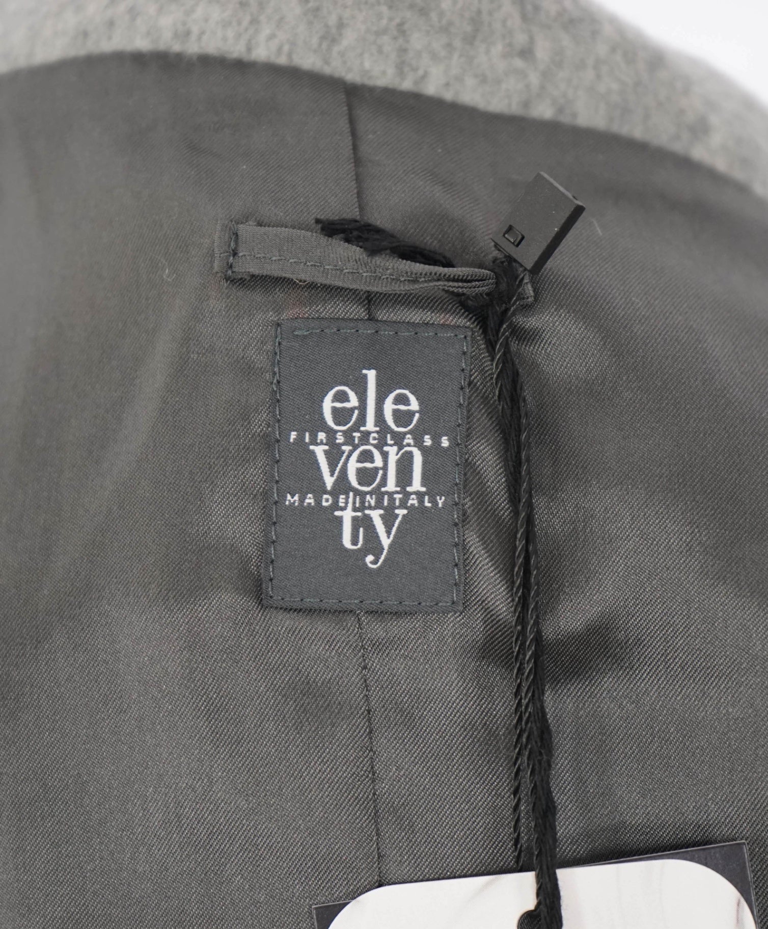 $1,195 ELEVENTY - Gray Scarf Neck Wool Coat - 8 US