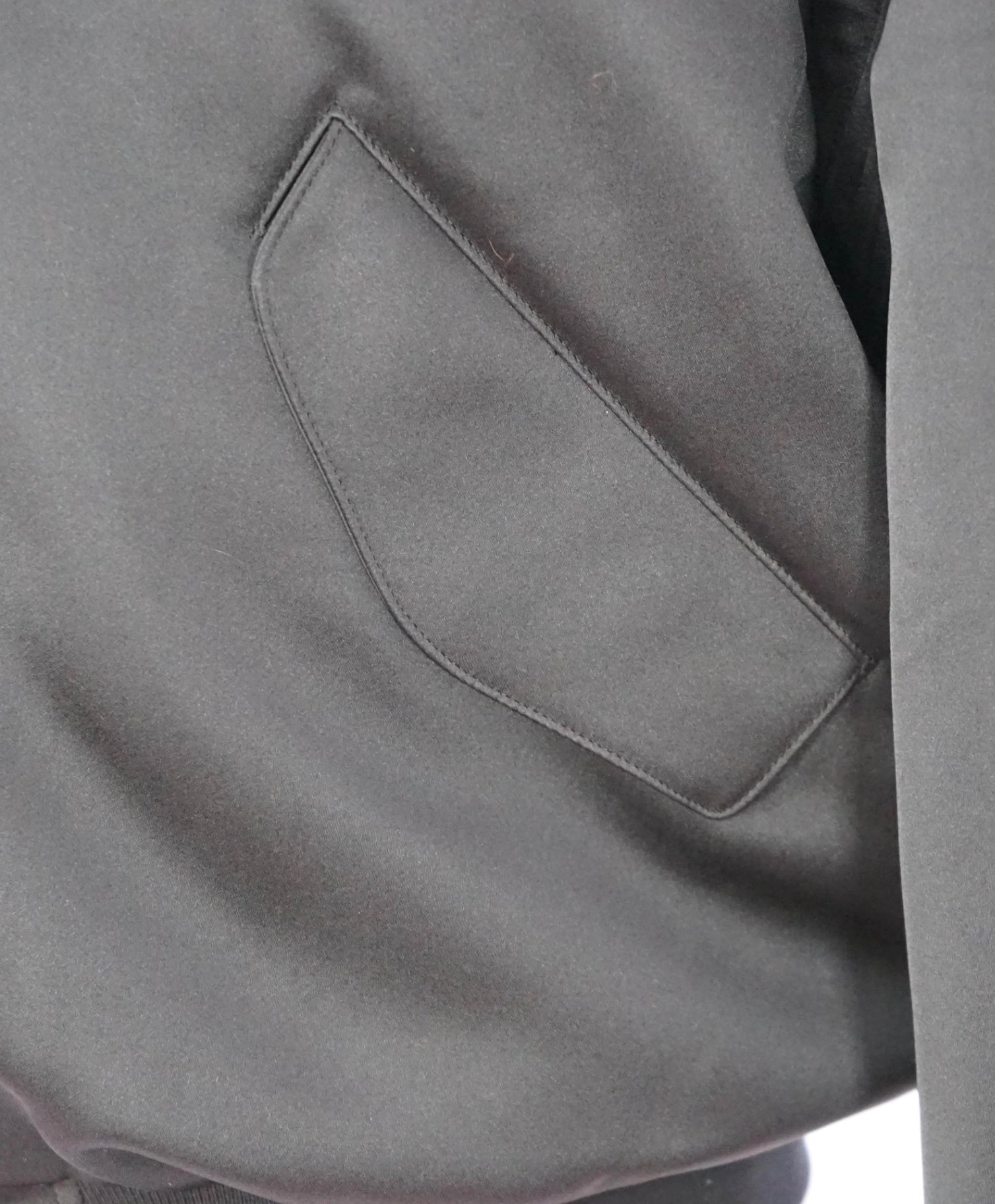 $1,195 ELEVENTY - Black Silk Style Polyester Bomber Coat - 8 US