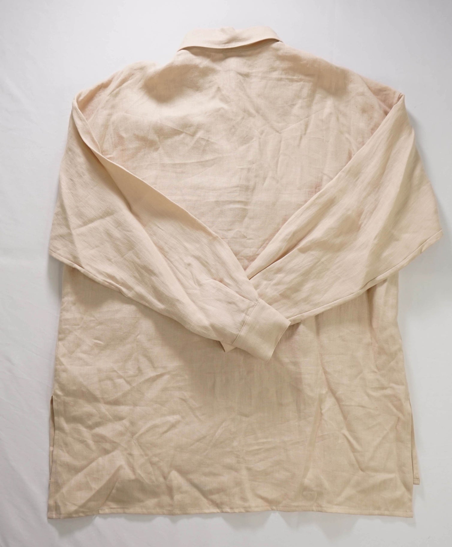 $89 ELEVENTY - Tan Linen Shirt - 2 US