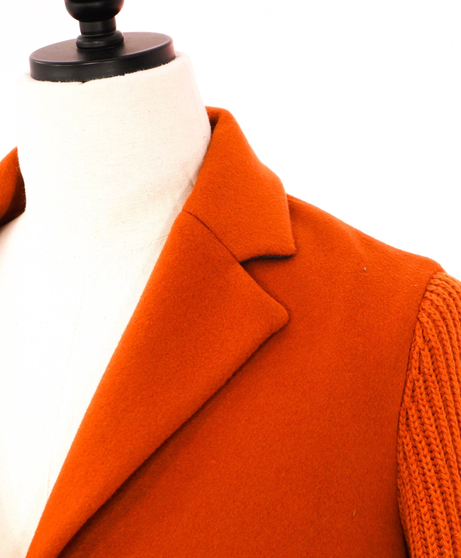 $1,195 ELEVENTY - Orange Wool/Polyamide Coat - 2 US
