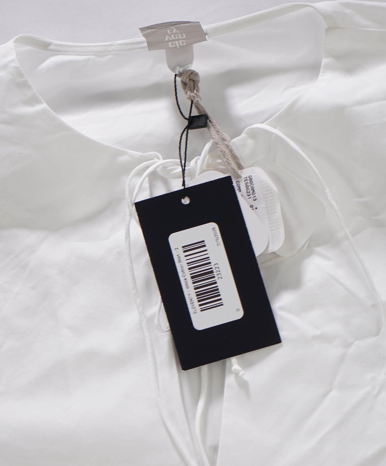 $495 ELEVENTY - White Cotton Shirt - 2 US