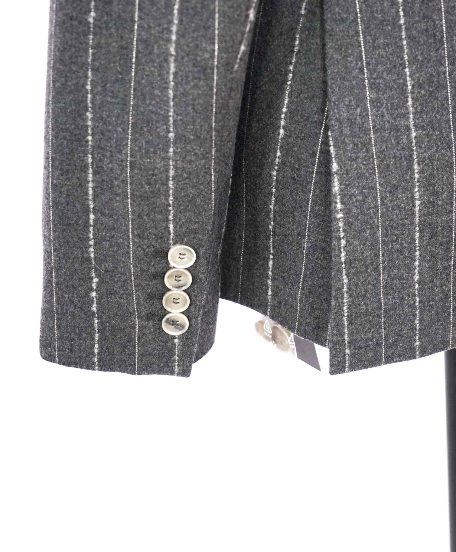 $1,195 ELEVENTY - Gray Flannel Wool/Elastane Blazer - 8 US