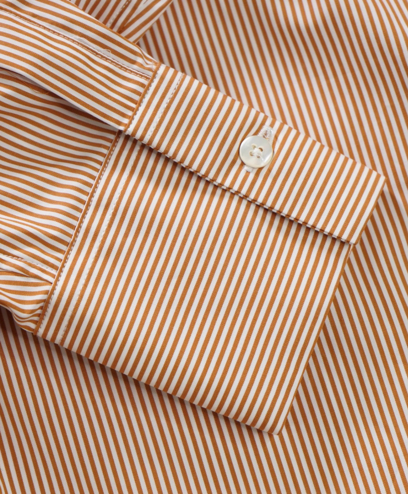 $495 ELEVENTY - Orange Stripe Cotton Shirt - 6 US
