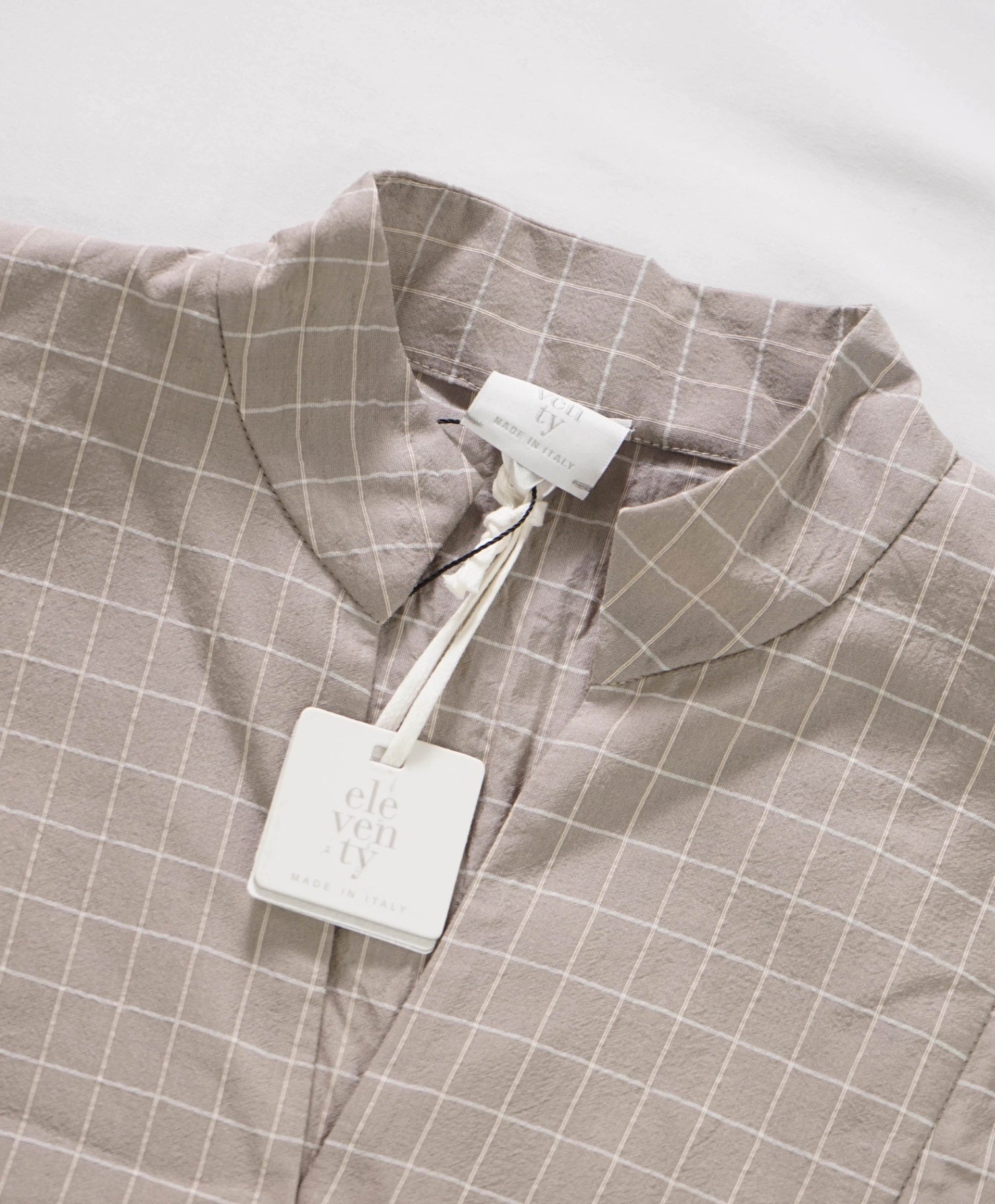 $395 ELEVENTY - Gray Spandex/Silk/Cotton Shirt - 2 US