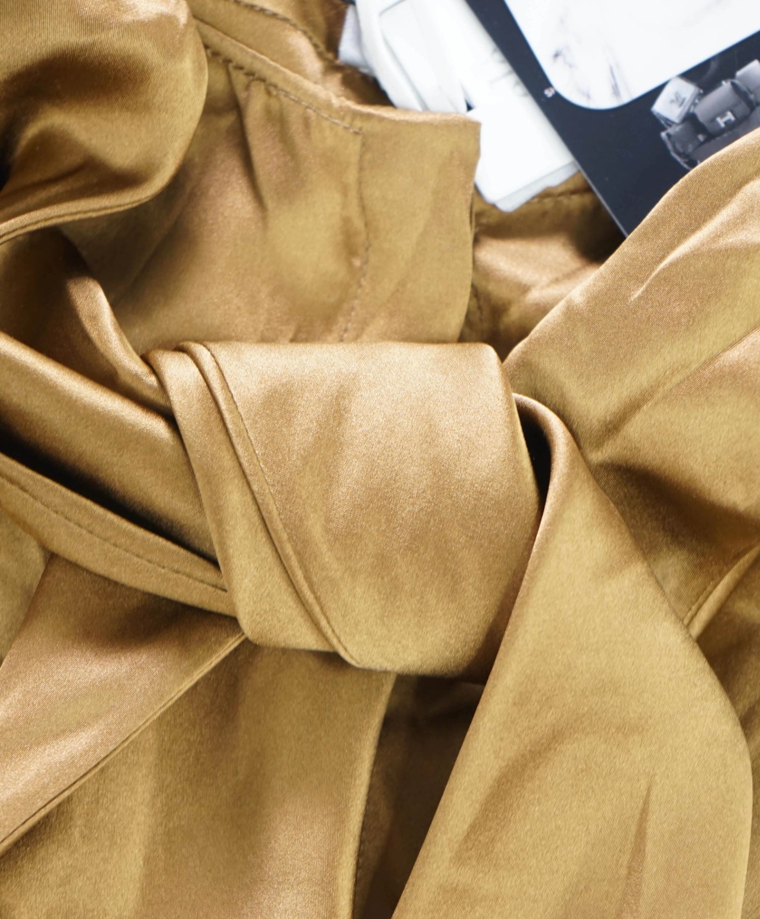 $790 ELEVENTY - Gold Silk Shirt - 2 US