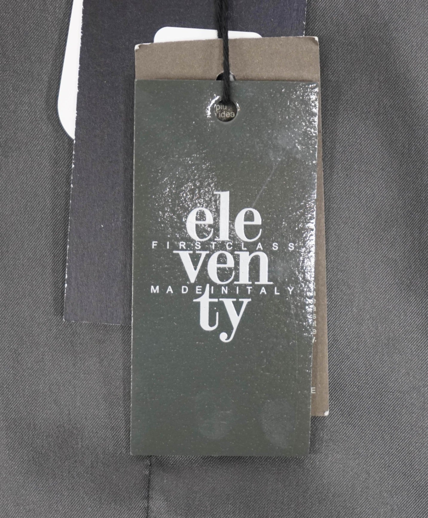 $1,195 ELEVENTY - Gray Scarf Neck Wool Coat - 8 US