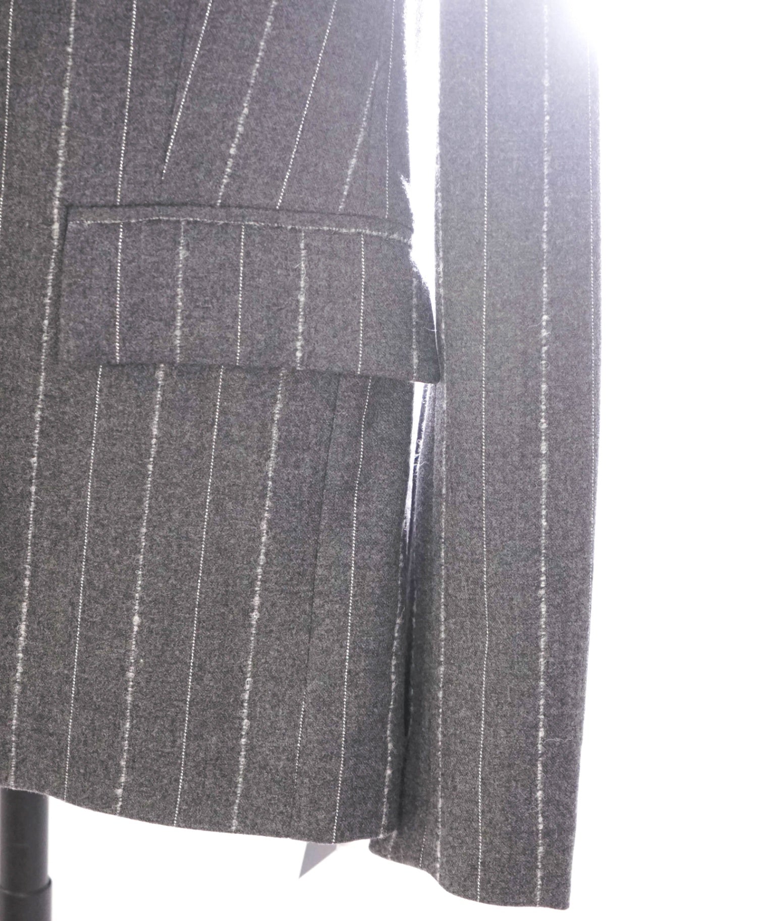 $1,195 ELEVENTY - Gray Flannel Wool/Elastane Blazer - 8 US