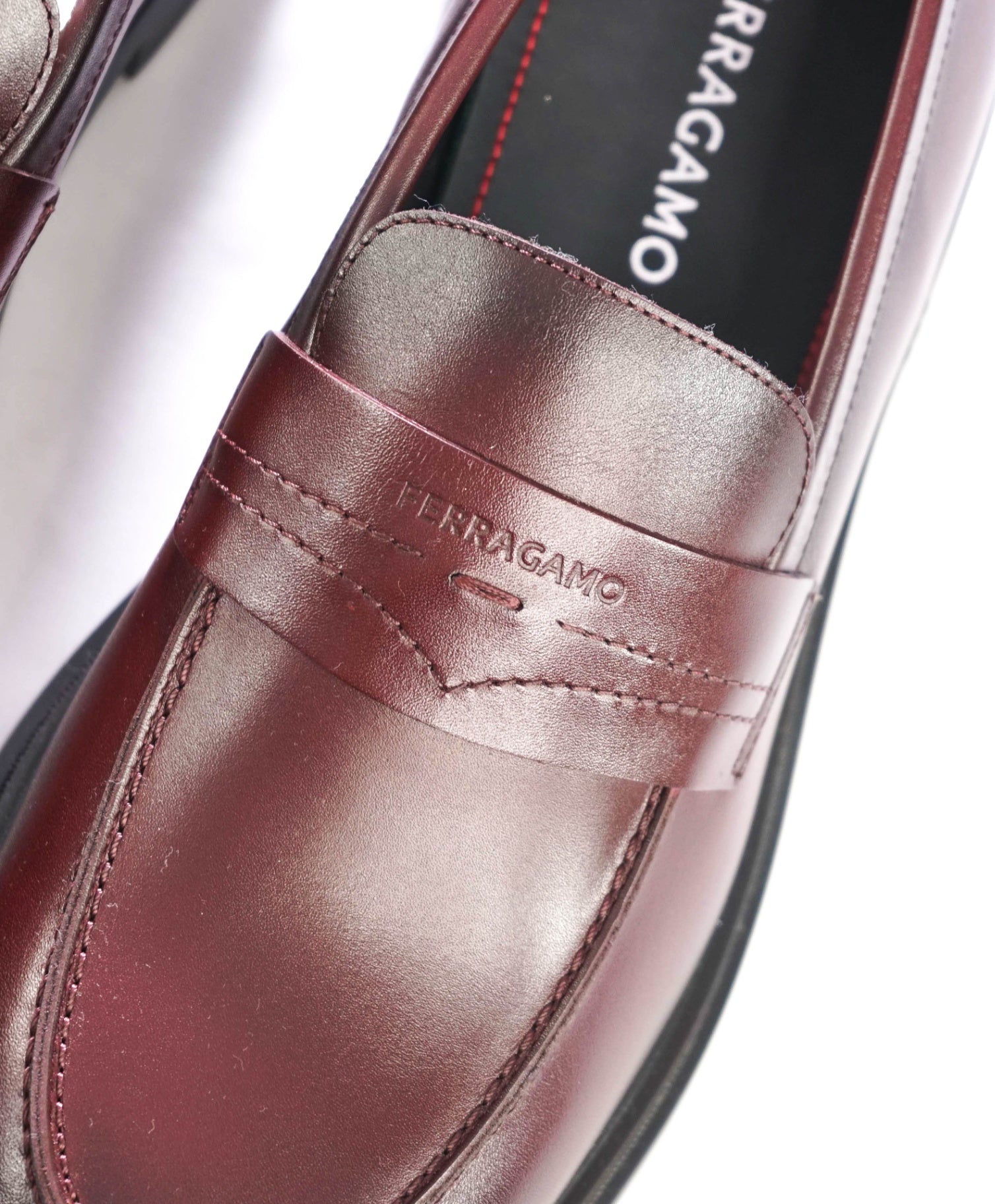 $995 FERRAGAMO - "CALIGOLA" Brown Lug-Sole Loafers - 11 EE