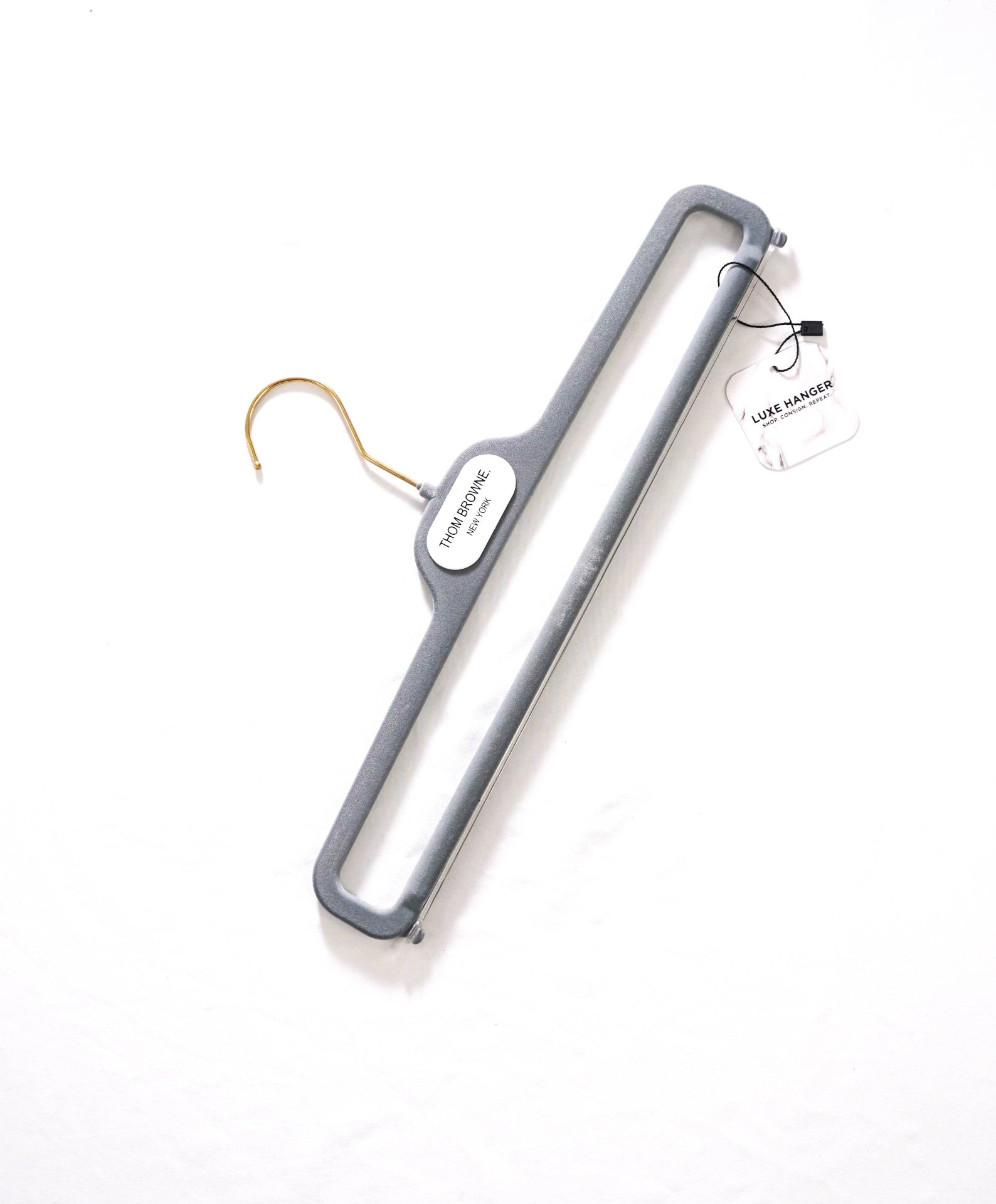 THOM BROWNE - Gray Velvet Pants Hanger