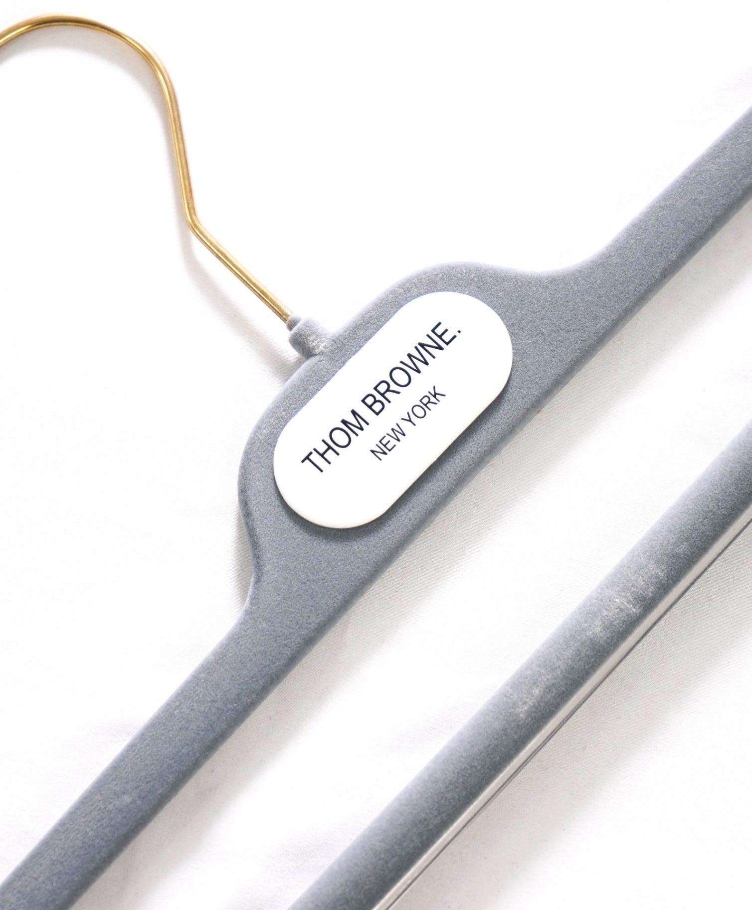 THOM BROWNE - Gray Velvet Pants Hanger
