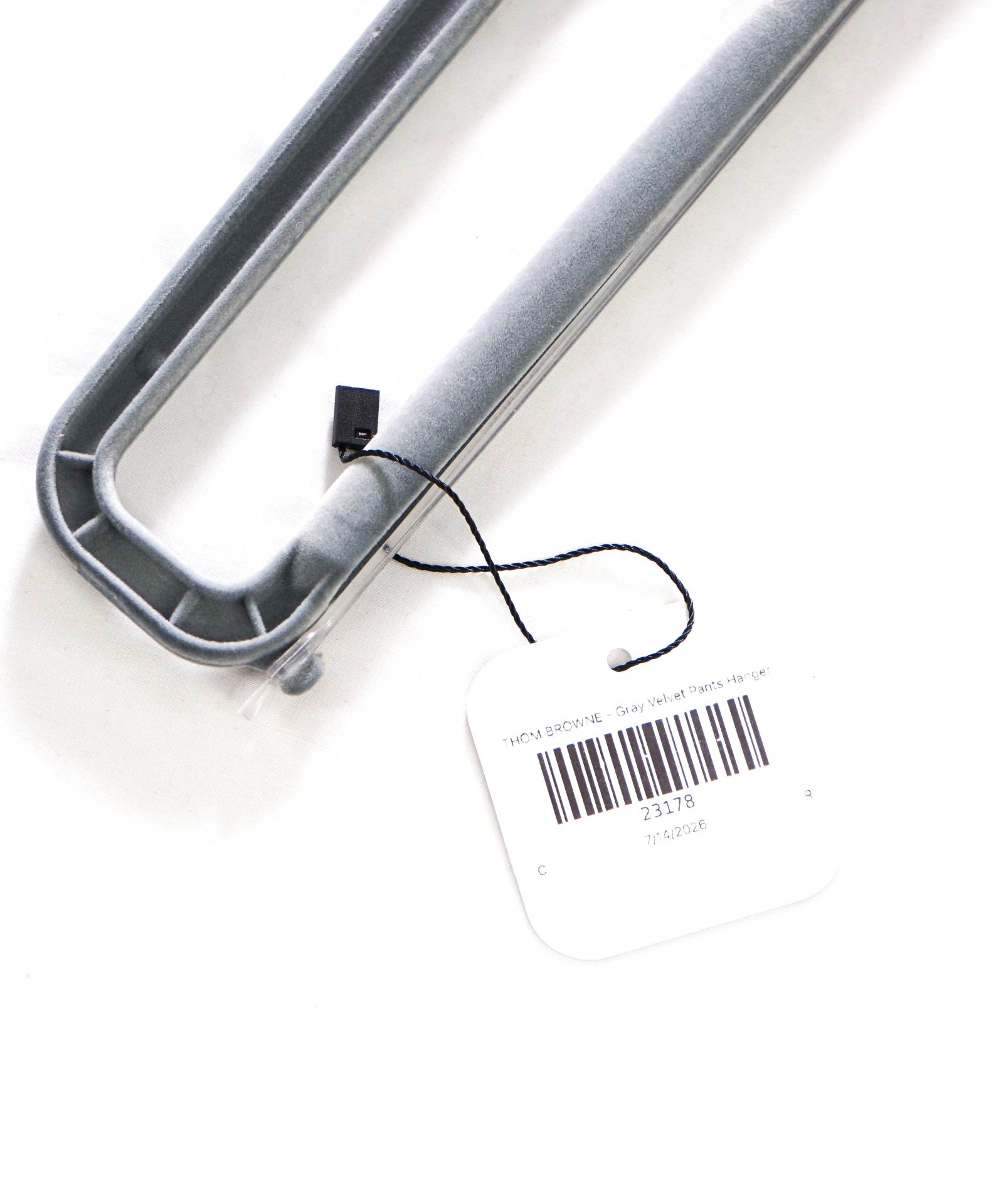 THOM BROWNE - Gray Velvet Pants Hanger