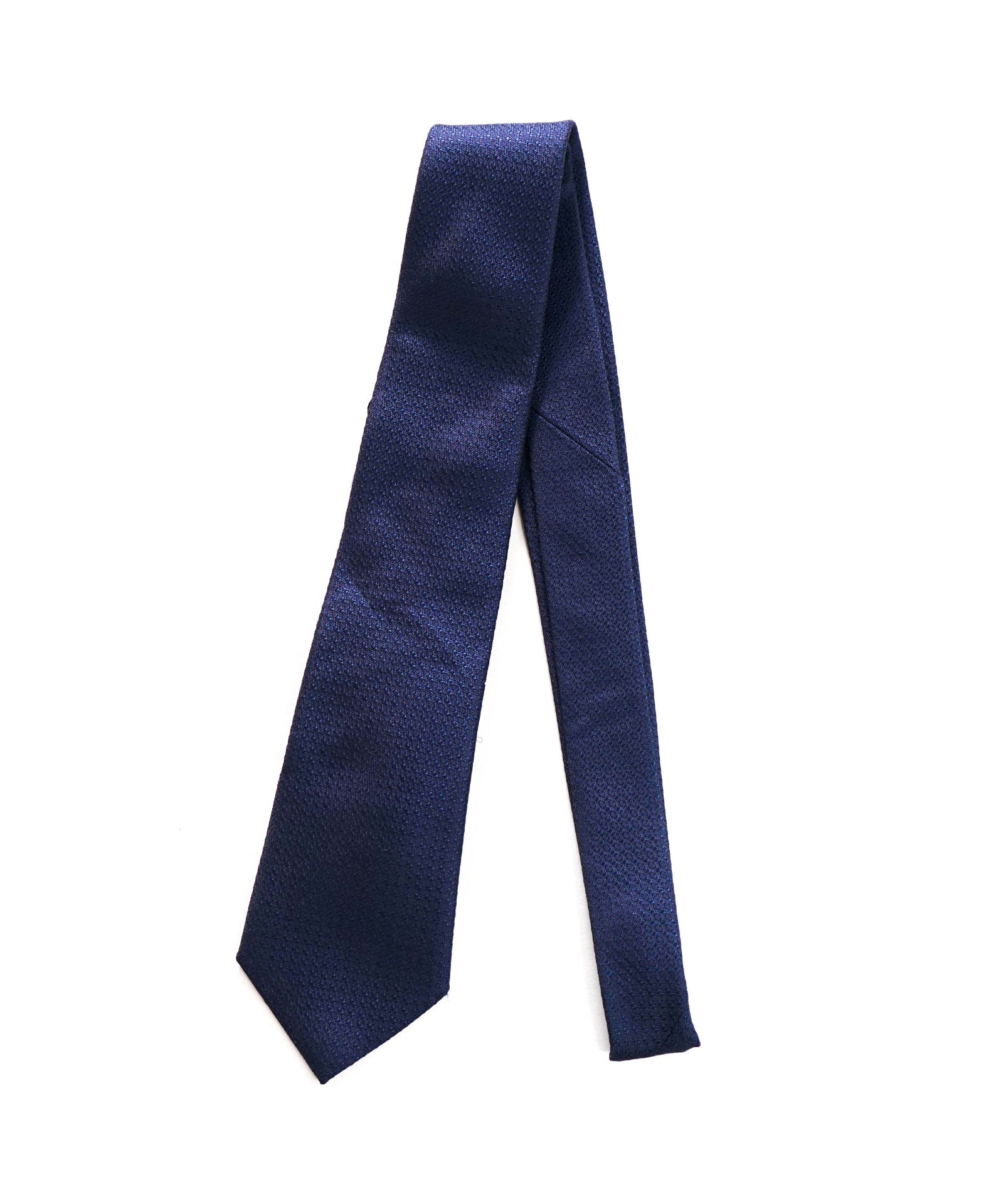 $275 CANALI - Navy Blue Textured Silk - 3.25" Tie