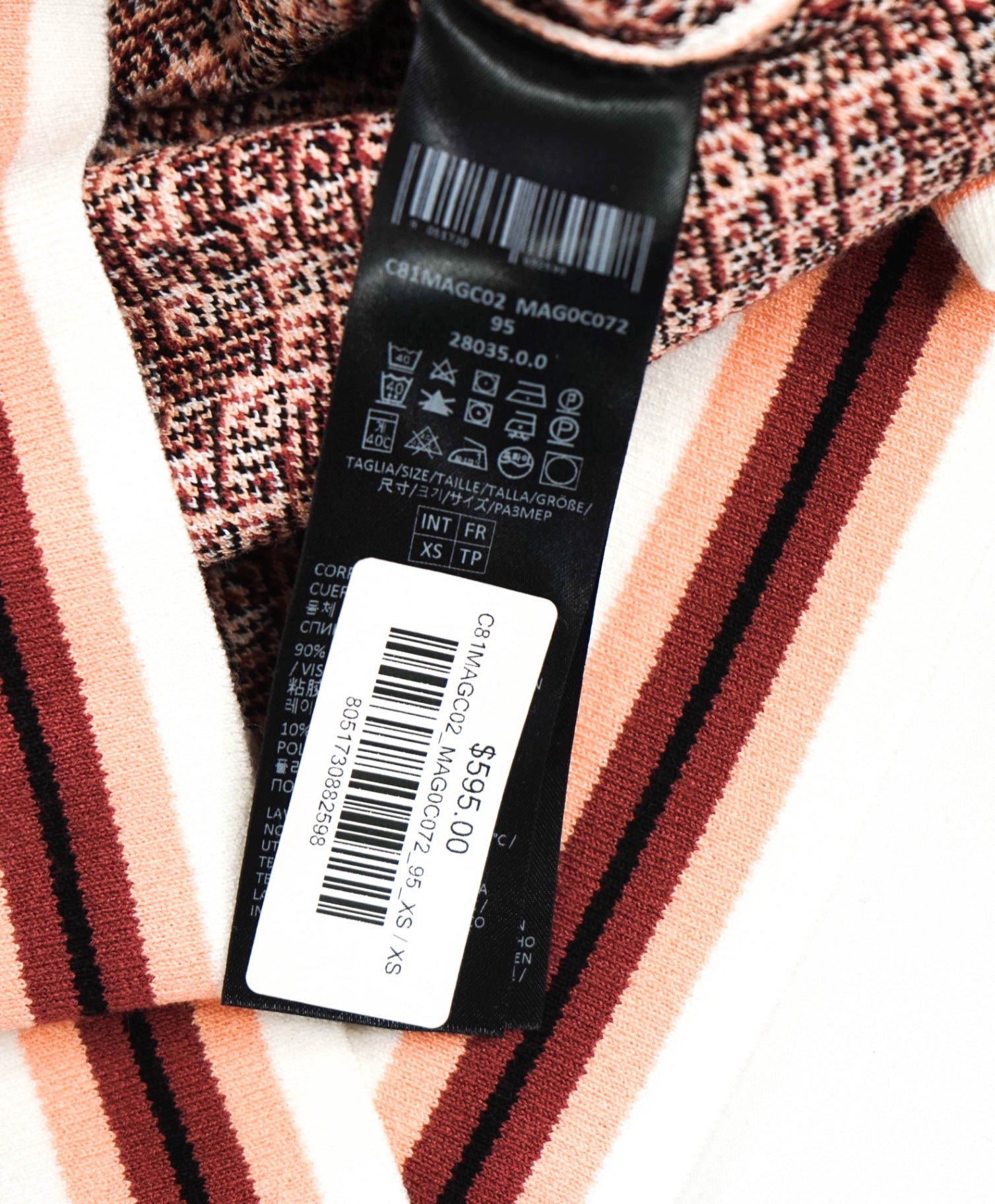 $595 ELEVENTY - Geometric Short Sleeve Sweatshirt - XS