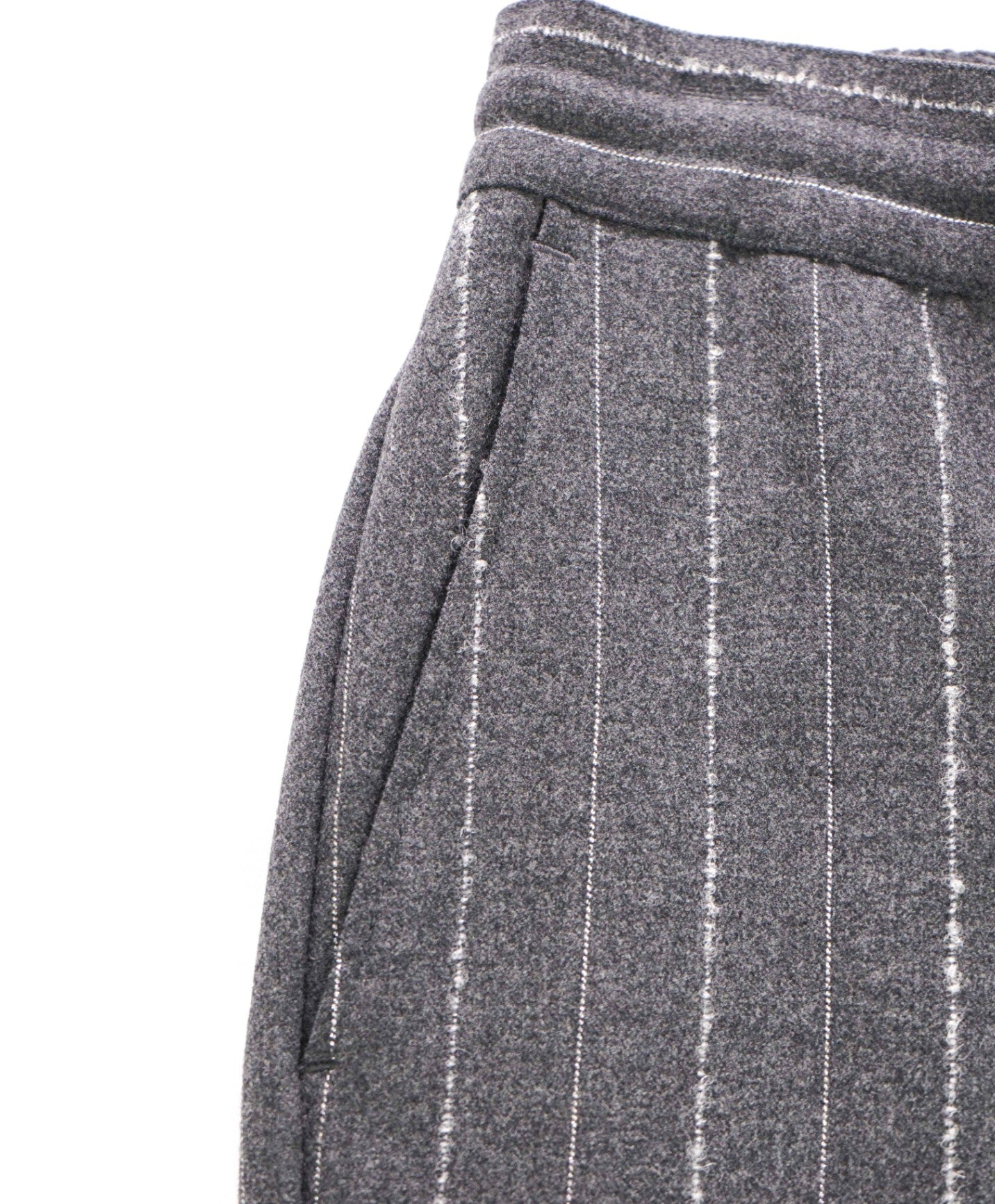 $1,895 ELEVENTY - Gray Flannel Drawstring Pants - 4US (42EU)