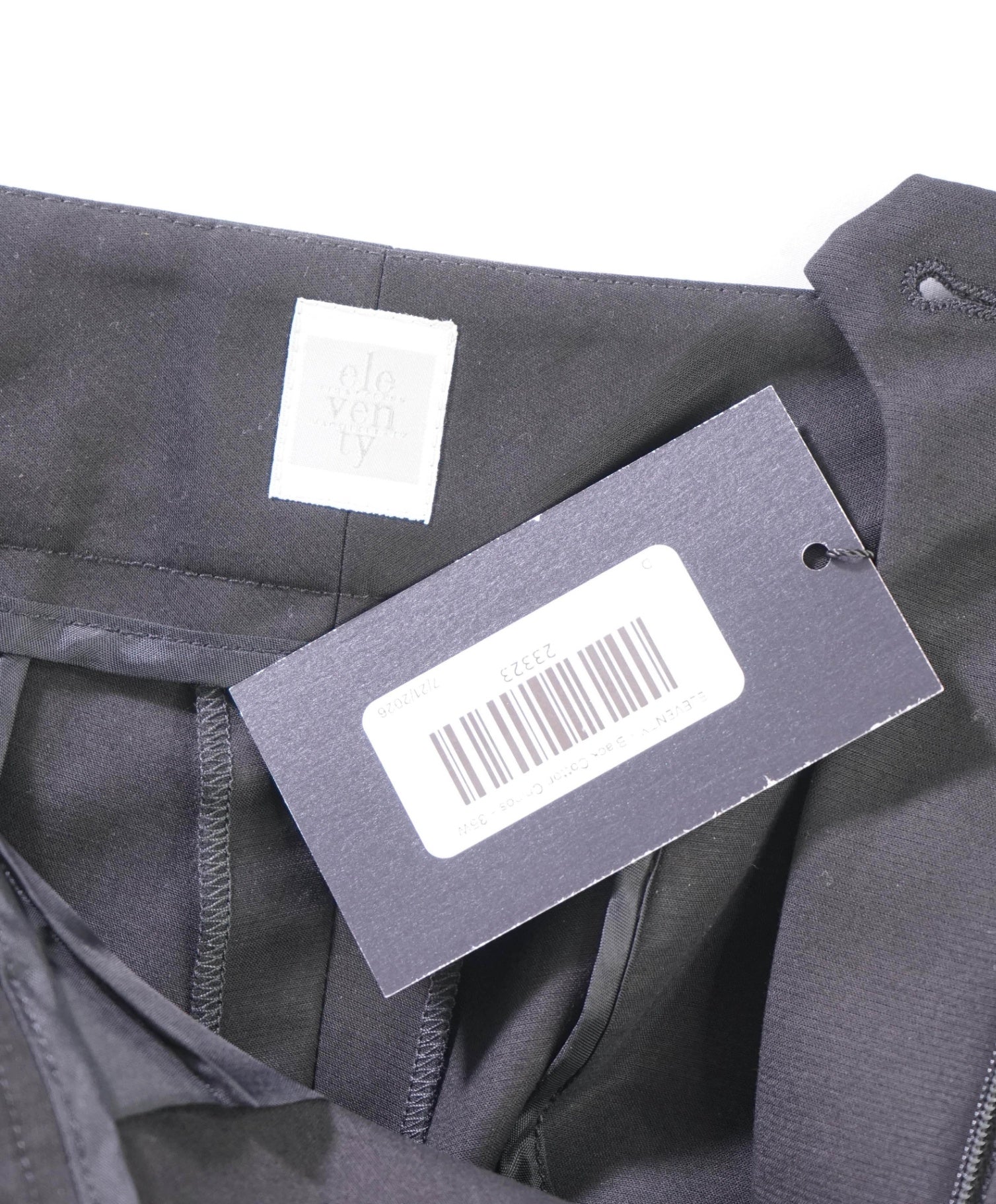 $495 ELEVENTY - Black Cotton Chinos - 6 US (44EU)