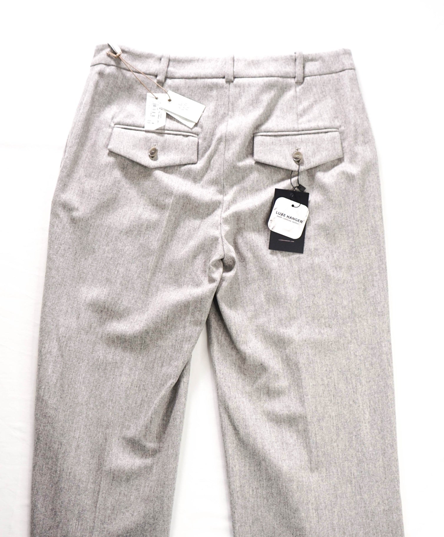 $545 ELEVENTY - Gray Flannel Wool/Cashmere Pants - 2US (40EU)