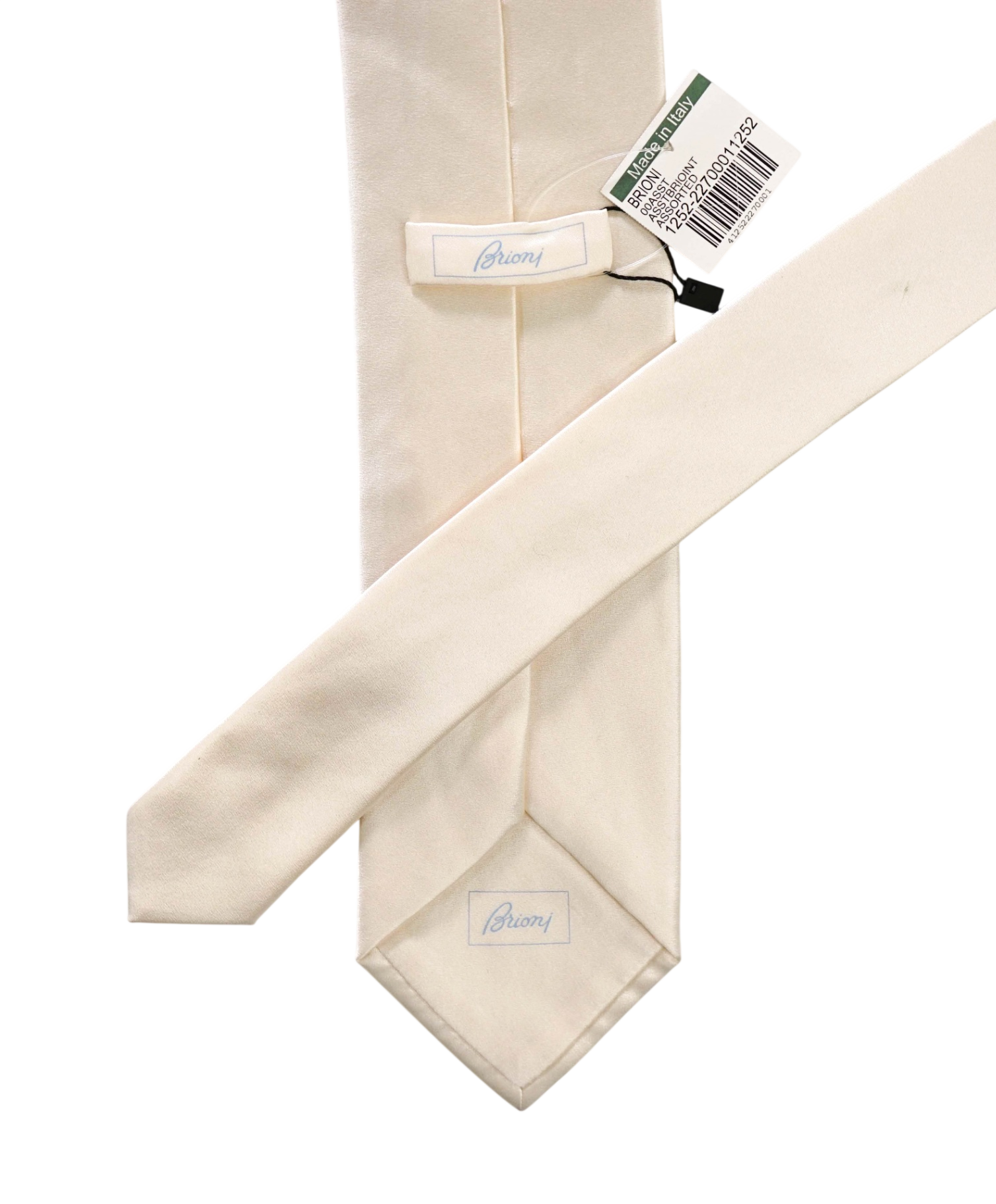 BRIONI - Ivory White Silk - 3.5" Tie