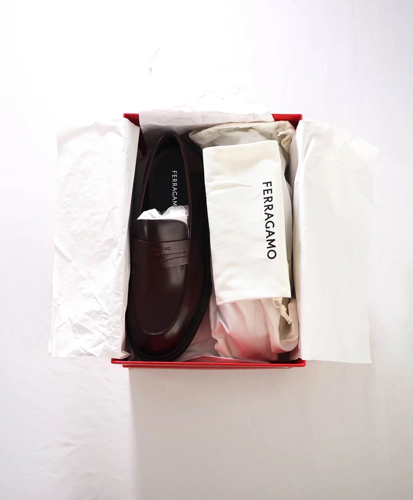$995 FERRAGAMO - "CALIGOLA" Brown Lug-Sole Loafers - 8 EE