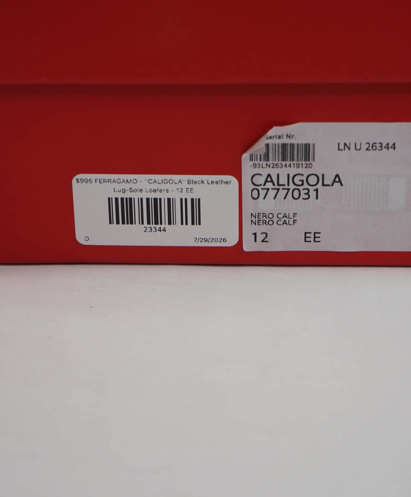 $995 FERRAGAMO - "CALIGOLA" Black Lug-Sole Loafers - 12 EE