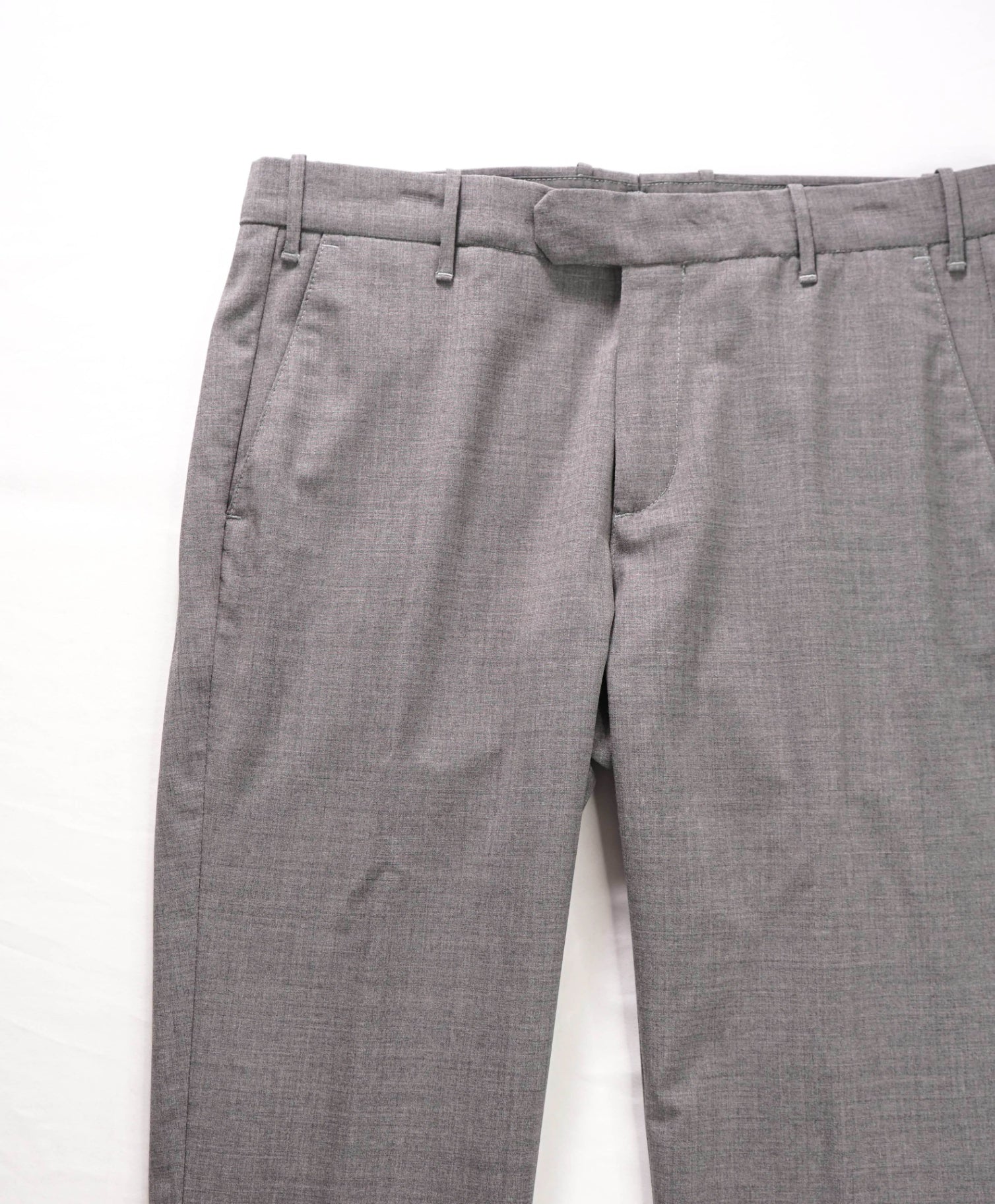 $595 ELEVENTY - Gray Wool Pants - 35W