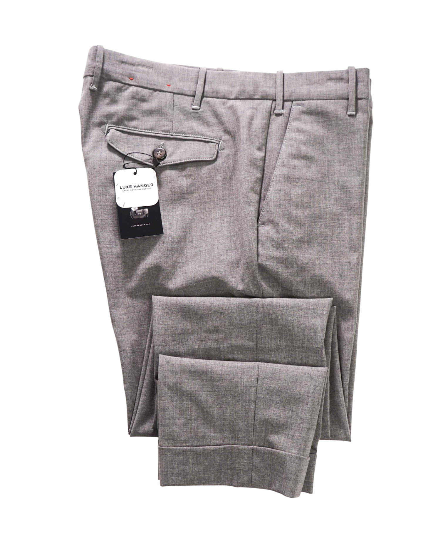 $595 ELEVENTY - Gray Wool Pants - 35W