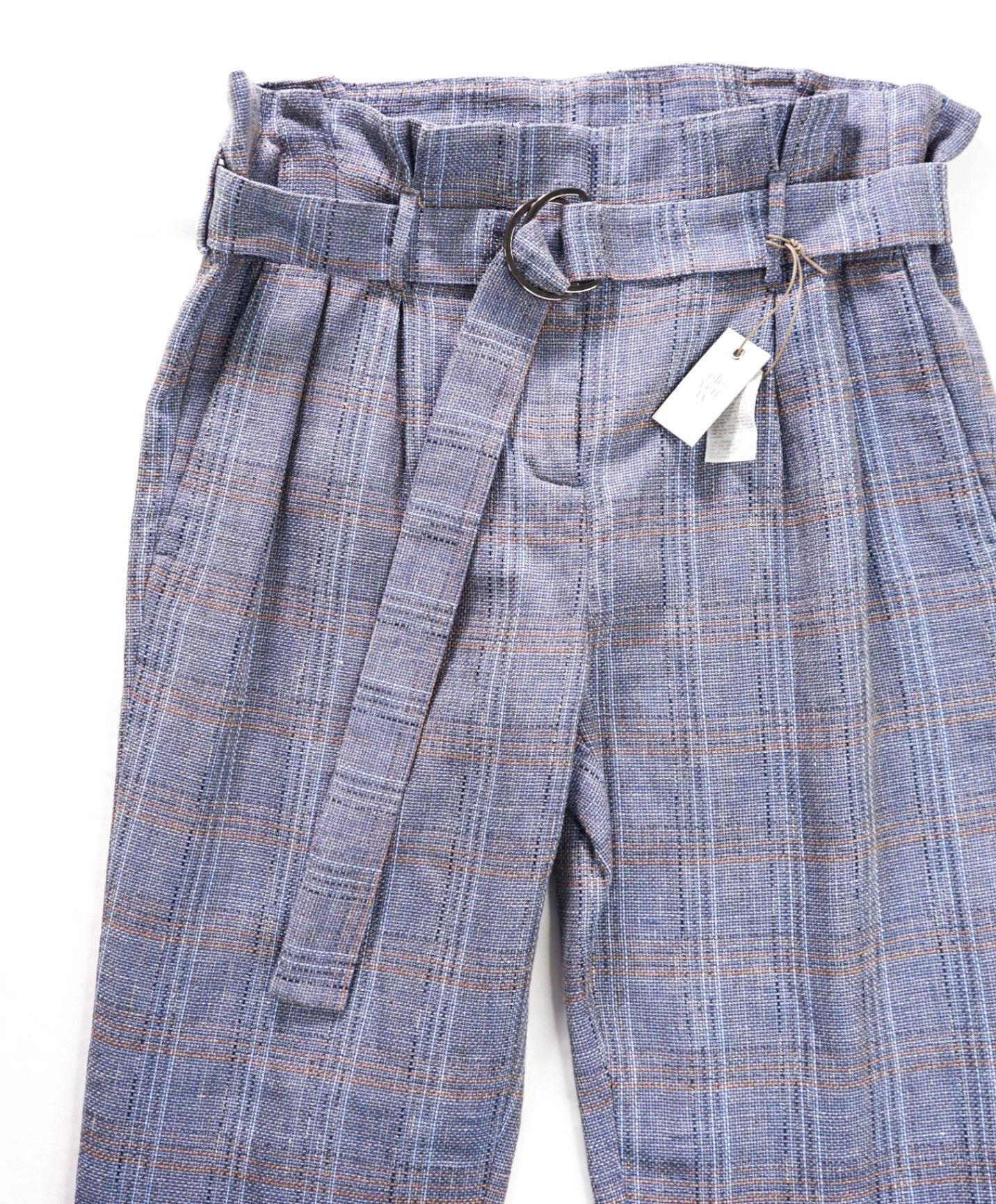 $545 ELEVENTY - Blue Woven Cotton/Linen Pants - 4 US (42EU)