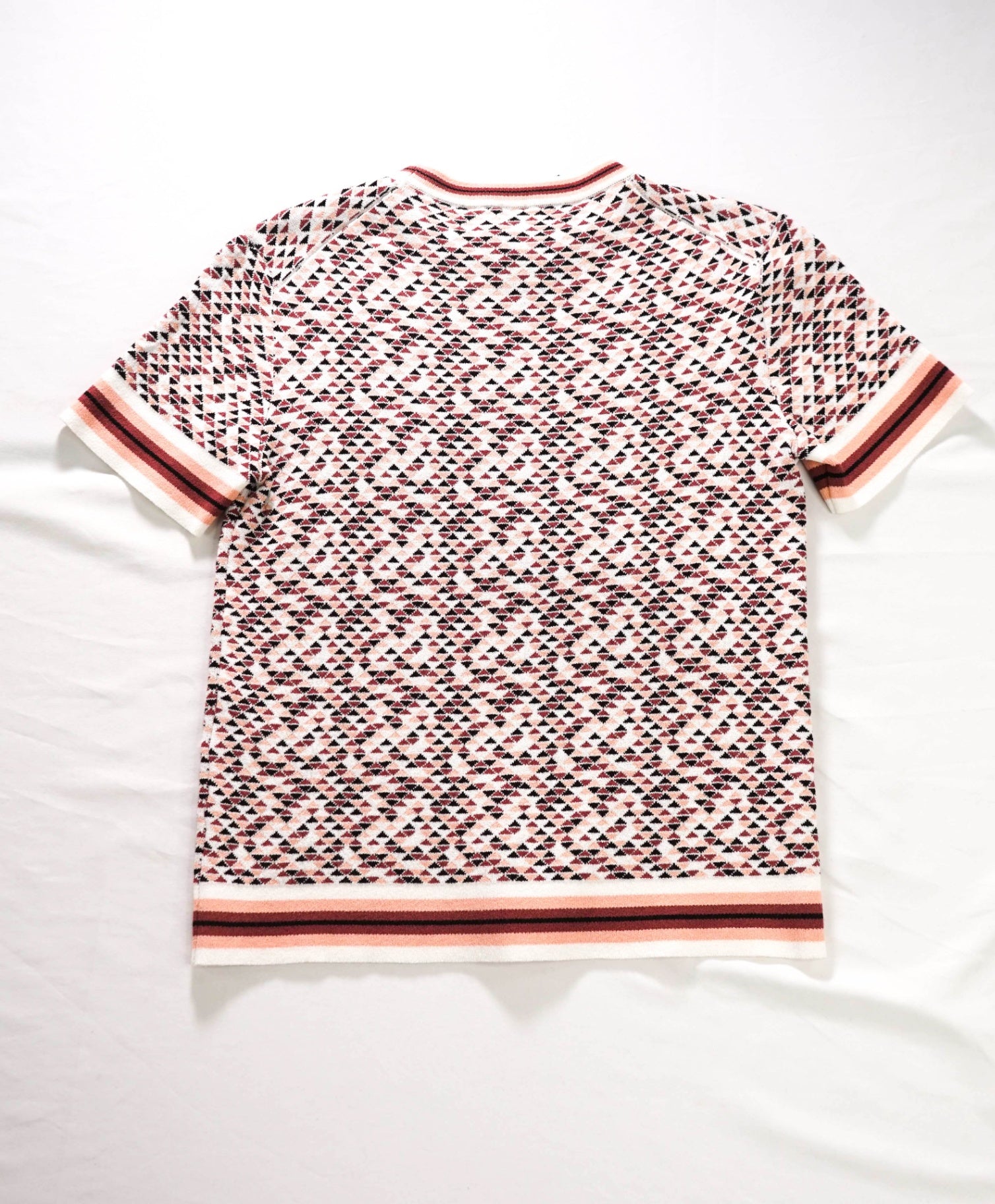 $595 ELEVENTY - Geometric Short Sleeve Sweatshirt - M