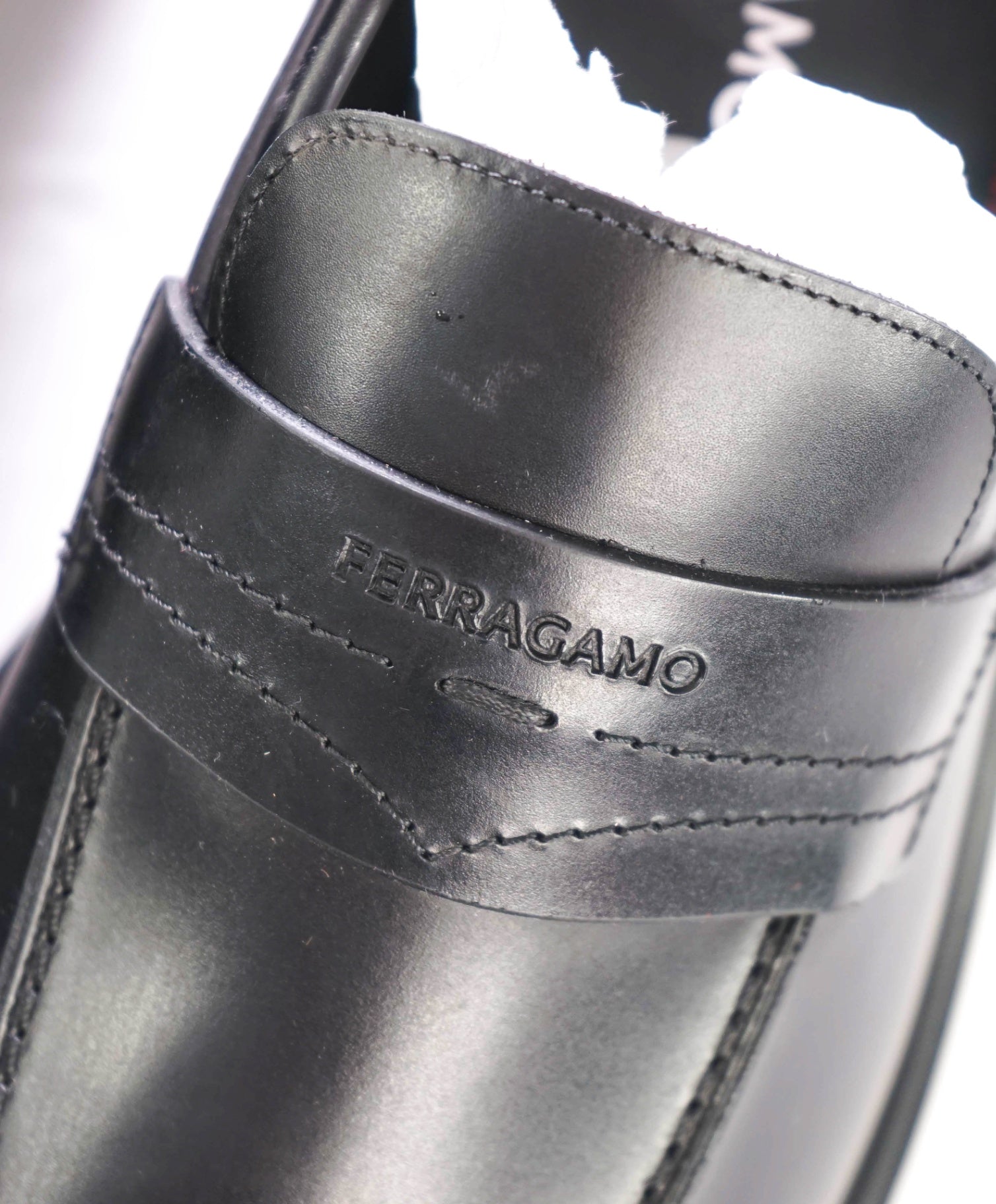 $995 FERRAGAMO - "CALIGOLA" Black Lug-Sole Loafers - 9 EE