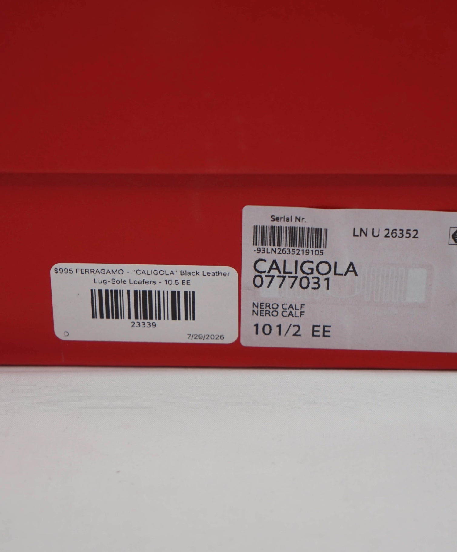 $995 FERRAGAMO - "CALIGOLA" Black Lug-Sole Loafers - 10.5 EE