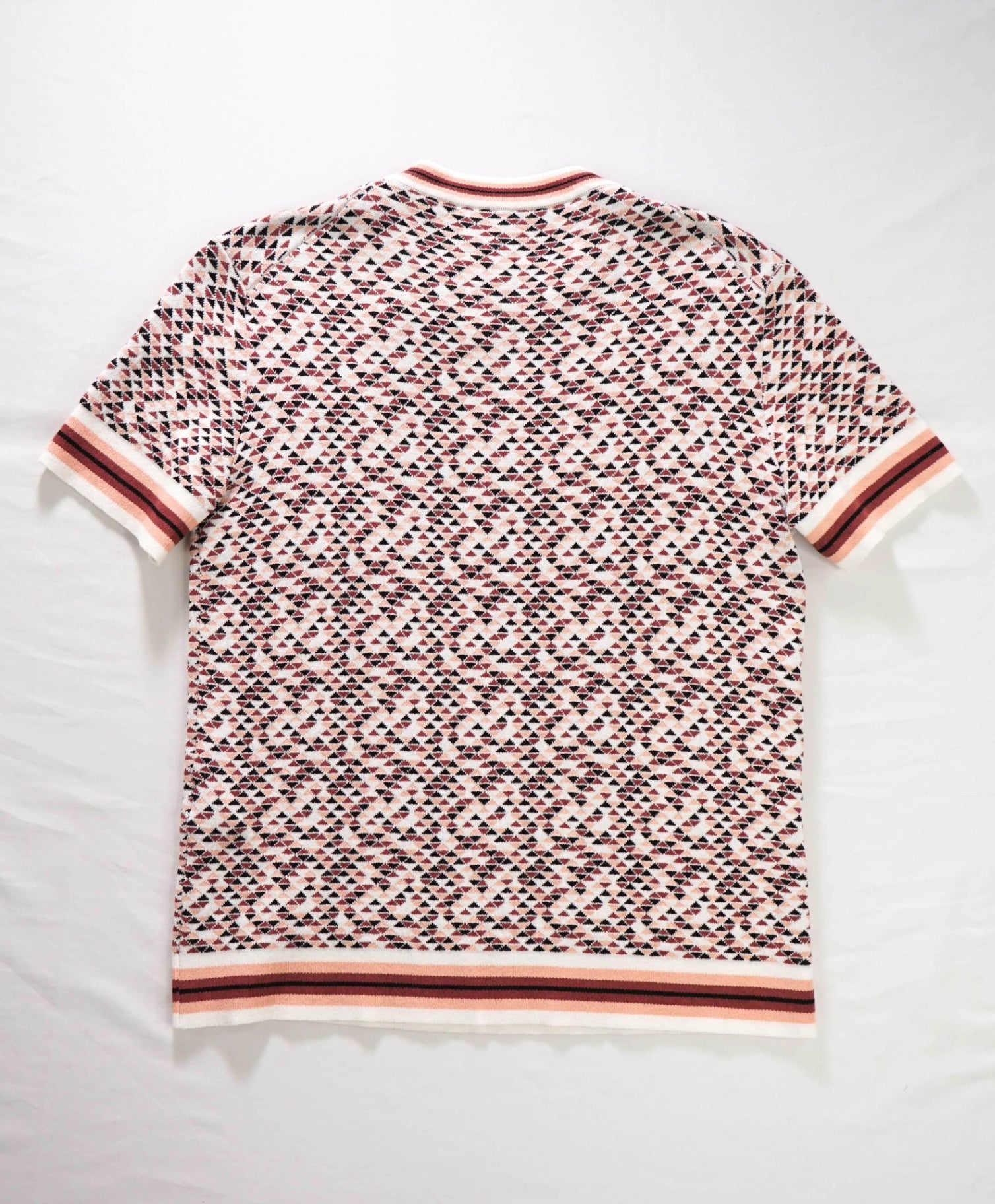 $595 ELEVENTY - Geometric Short Sleeve Sweatshirt - M