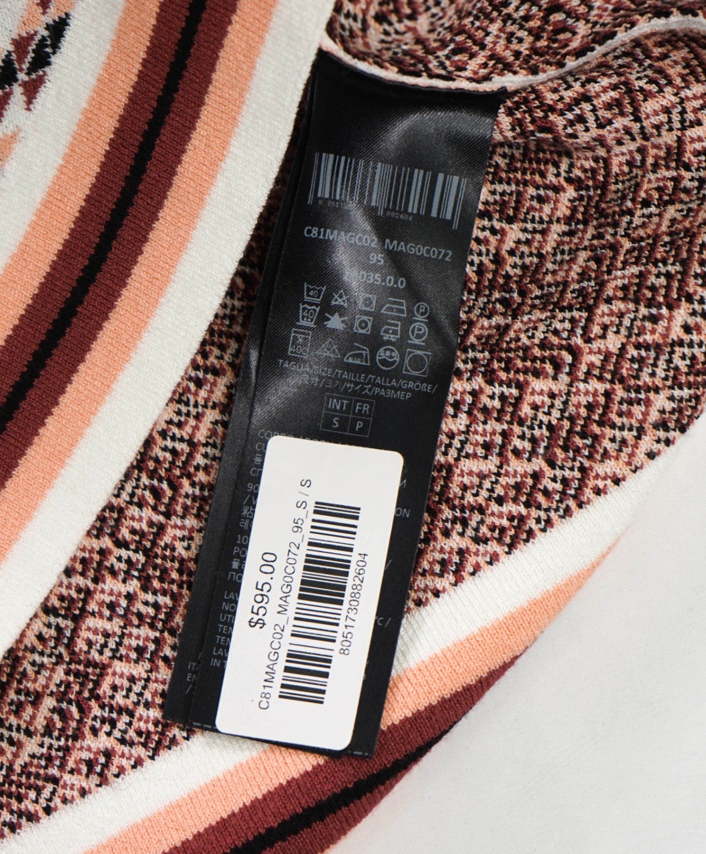 $595 ELEVENTY - Geometric Short Sleeve Sweatshirt - S